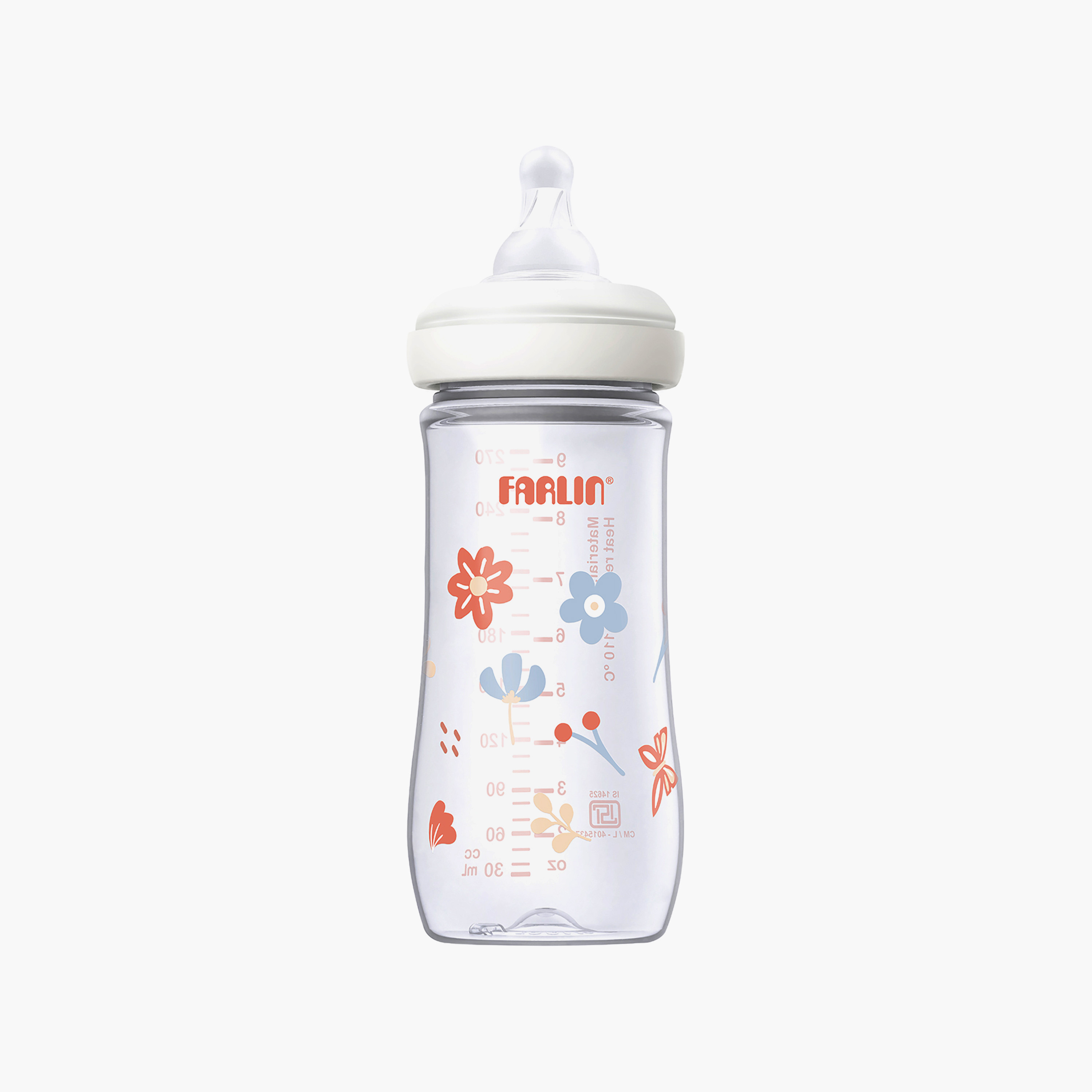 Farlin Wide Neck Feeding Bottle with Teat - 270 ml-baby-feeding-feedingbottles-bottlesandteats-image-2