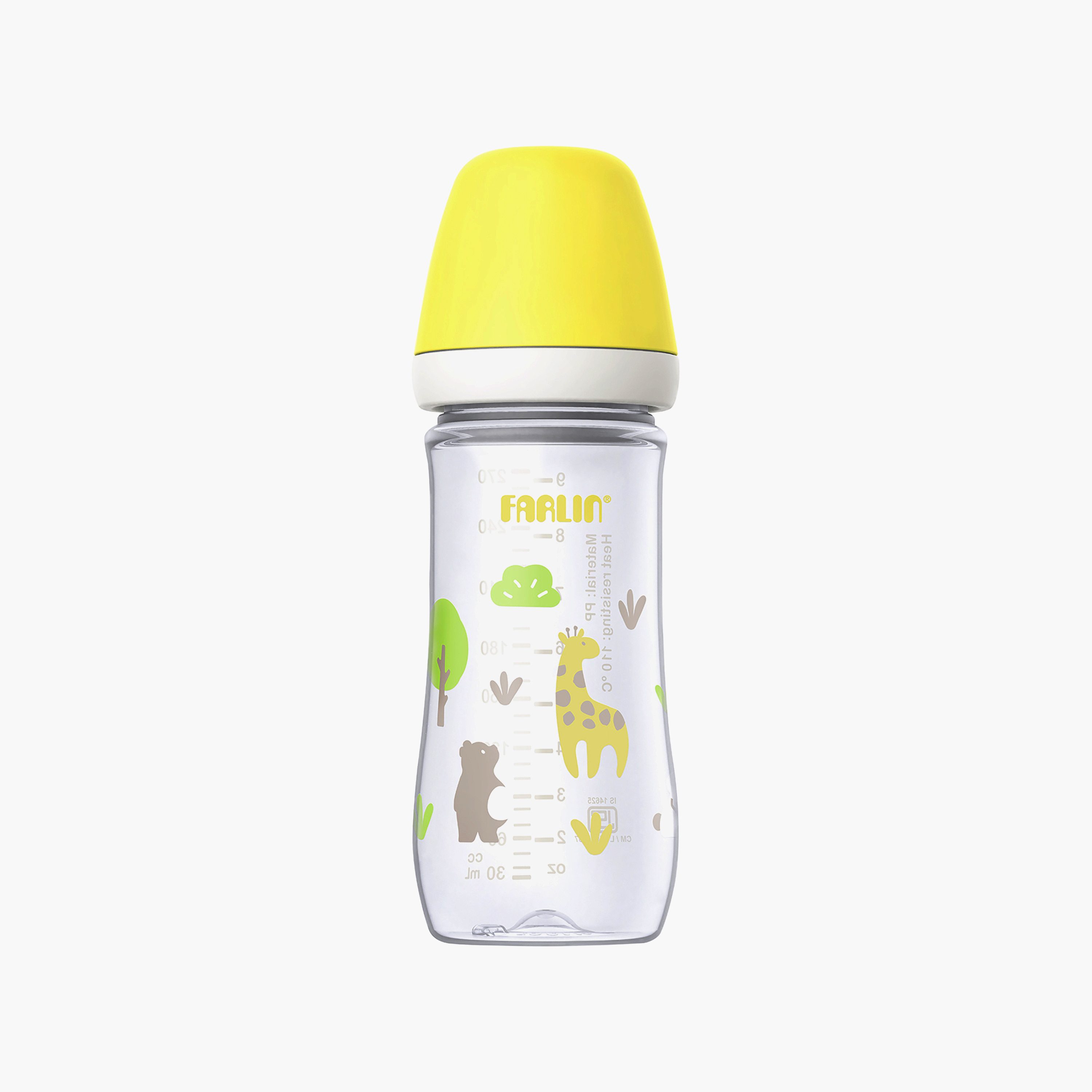 Farlin Wide Neck Feeding Bottle with Teat - 270 ml-baby-feeding-feedingbottles-bottlesandteats-image-1