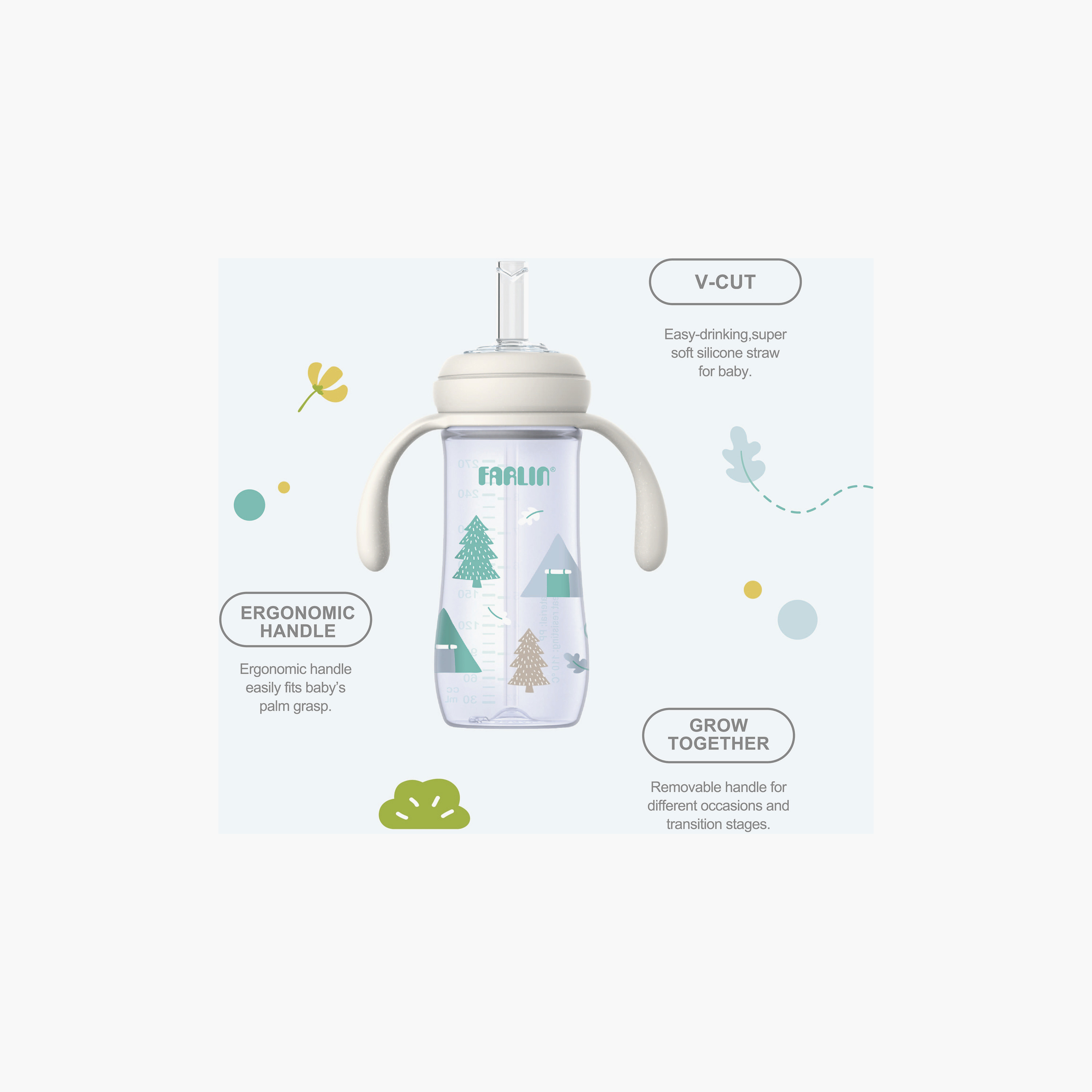 كوب شرب بعنق واسع ومقبض من فارلين - 270 مل-baby-feeding-mealtimeessentials-image-5