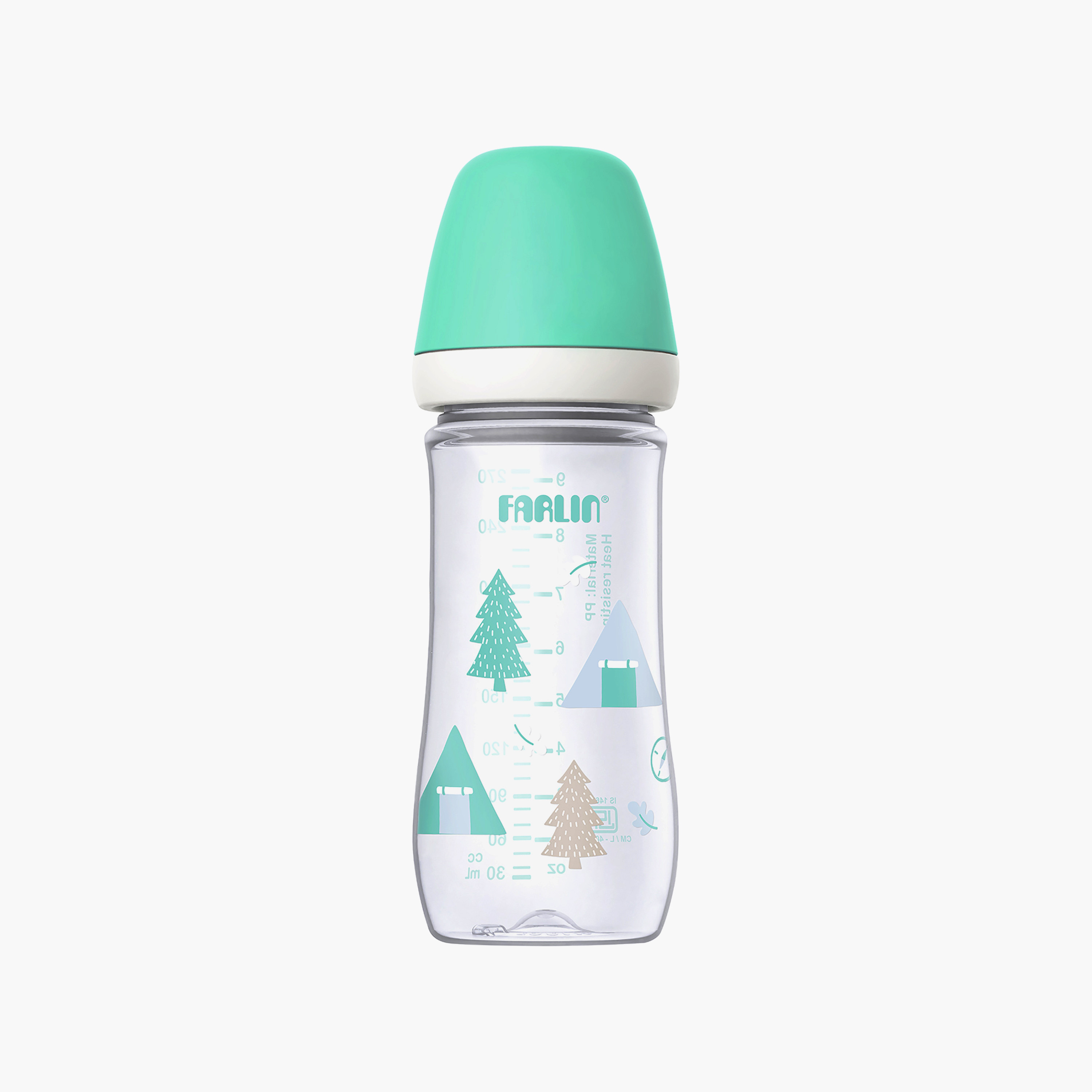Farlin Wide Neck Feeding Bottle with Teat - 270 ml-baby-feeding-feedingbottles-bottlesandteats-image-1