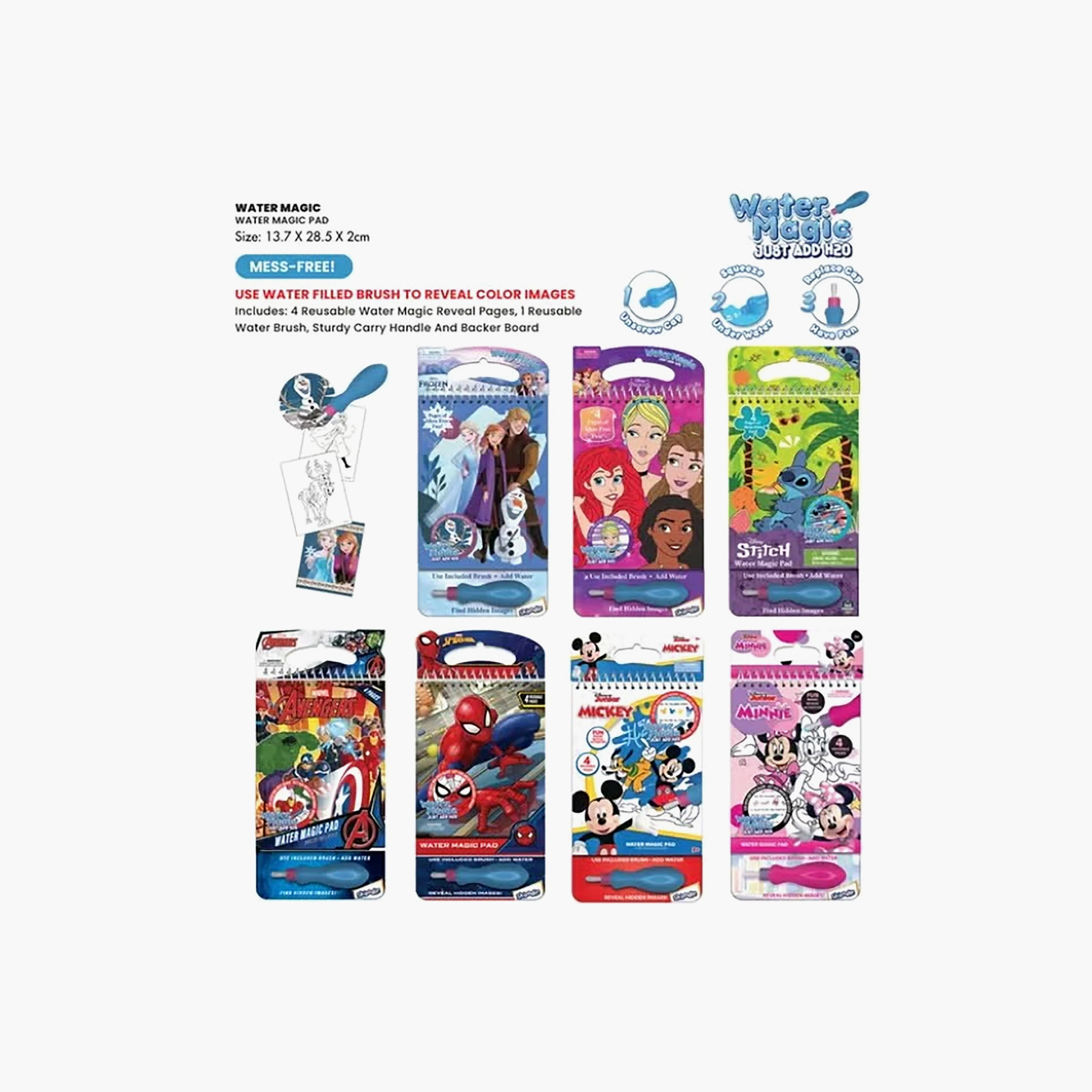 Disney Frozen Print Water Magic Pad with Brush-school-artsandcrafts-image-3