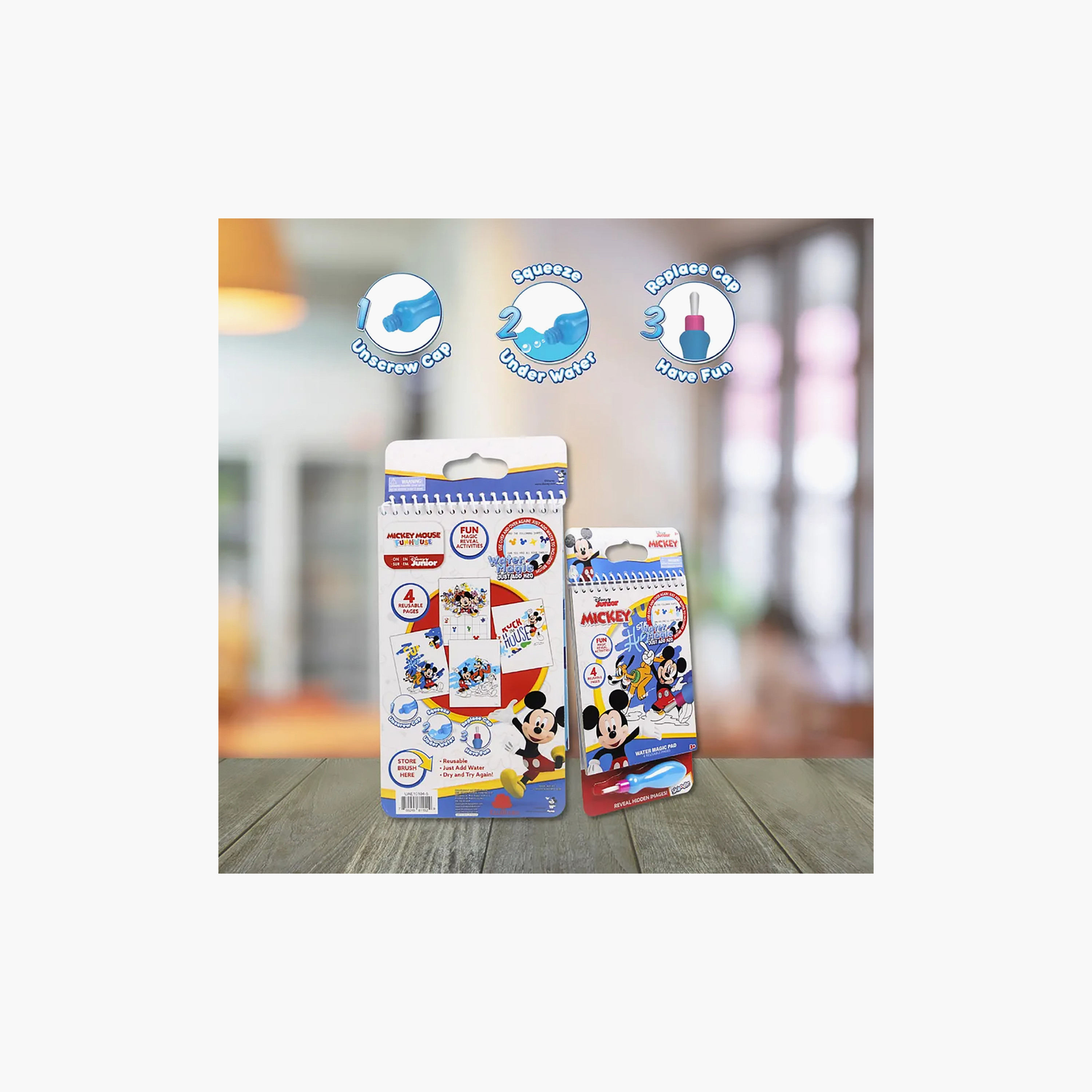 Disney Mickey Mouse Print Water Magic Pad with Brush-school-artsandcrafts-image-4