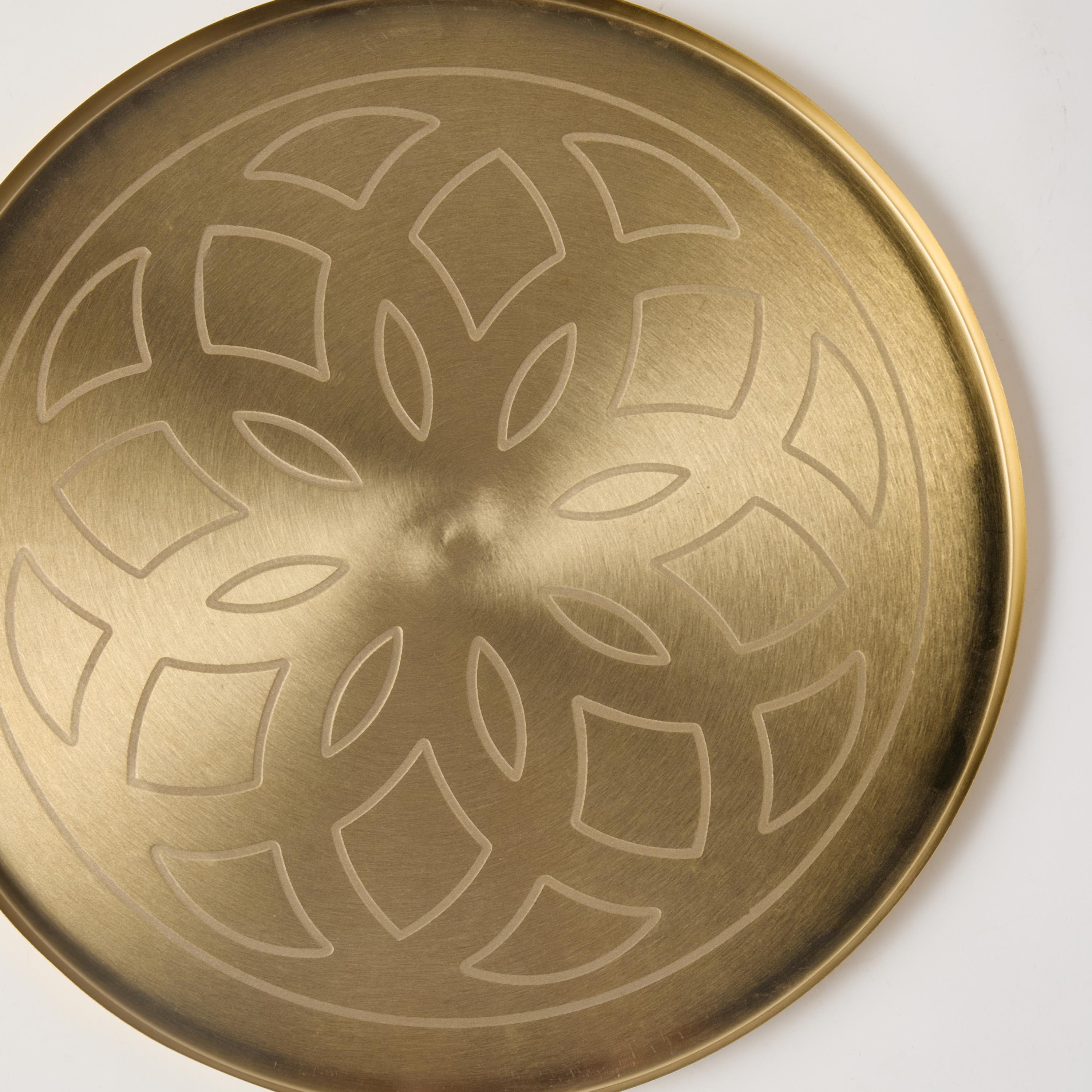 Moroccan Etched Accented Metal Table - 45x42 cm-furniture-livingroom-sideandendtables-image-7