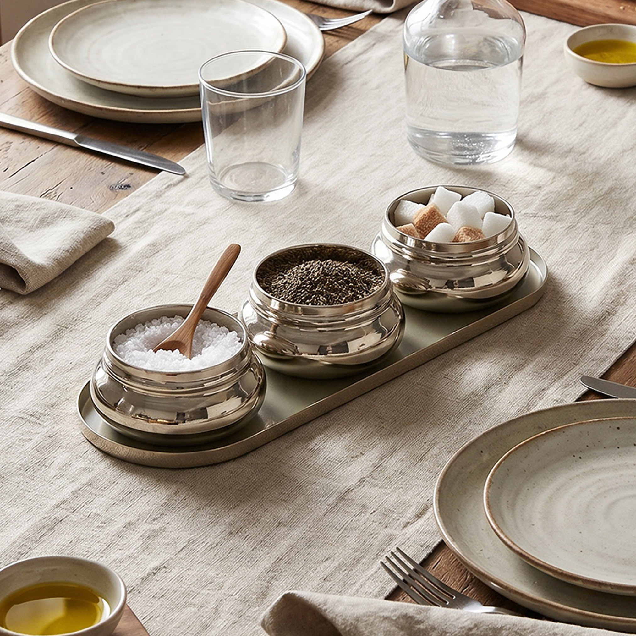 طقم أوعية مزينة بنقوش بارزة مع صينية من جيو - 3 قطع-household-dining-serveware-servingtrays-image-4