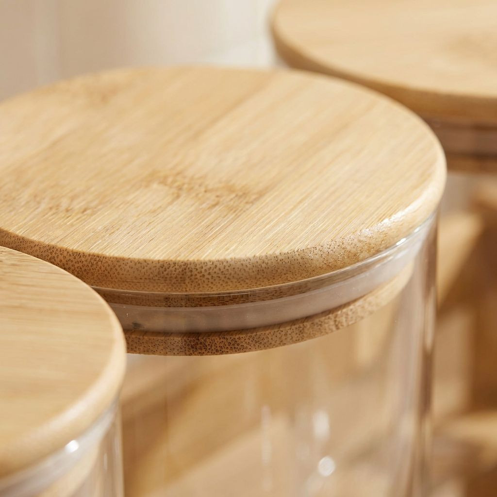 Zaya 8-Piece Borosilicate Glass Jar Set with Bamboo Stand-household-kitchen-foodstorage-containers-image-3