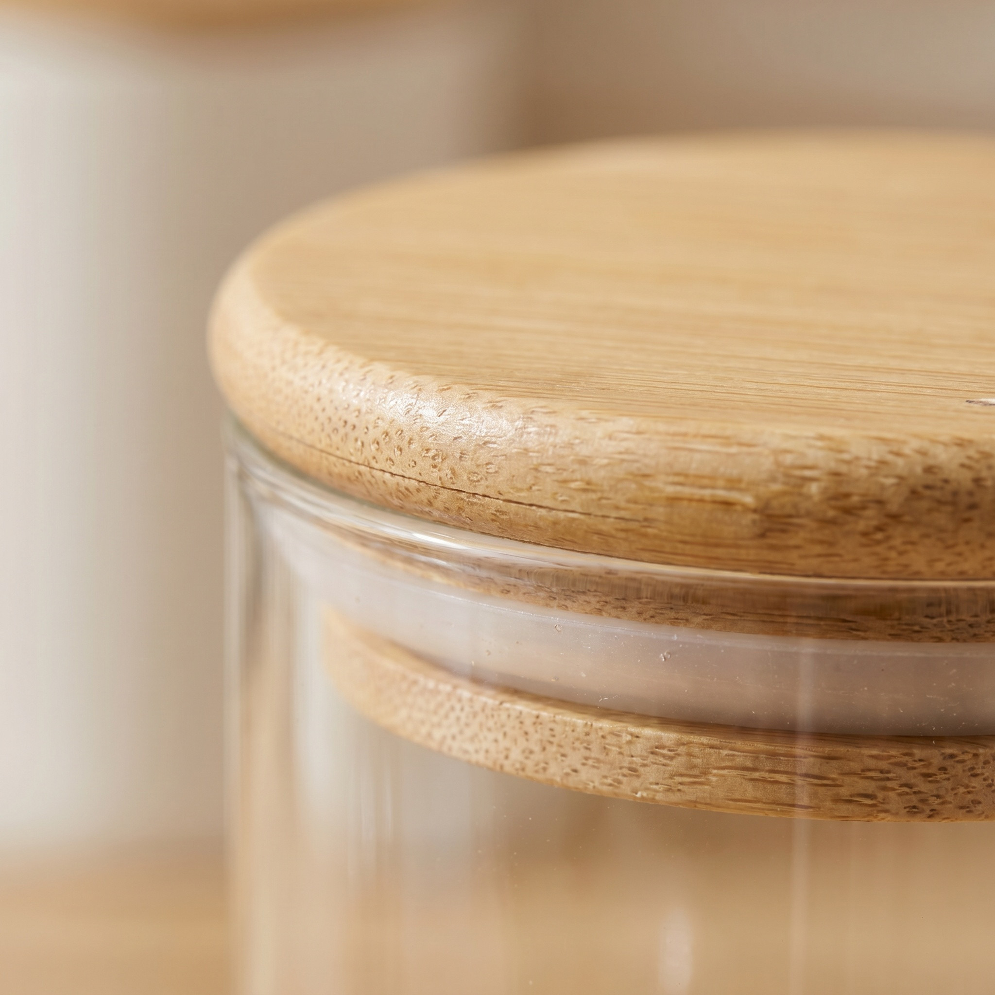 Zaya 7-Piece Borosilicate Glass Jar Set with Bamboo Rotating Stand-household-kitchen-foodstorage-containers-image-3