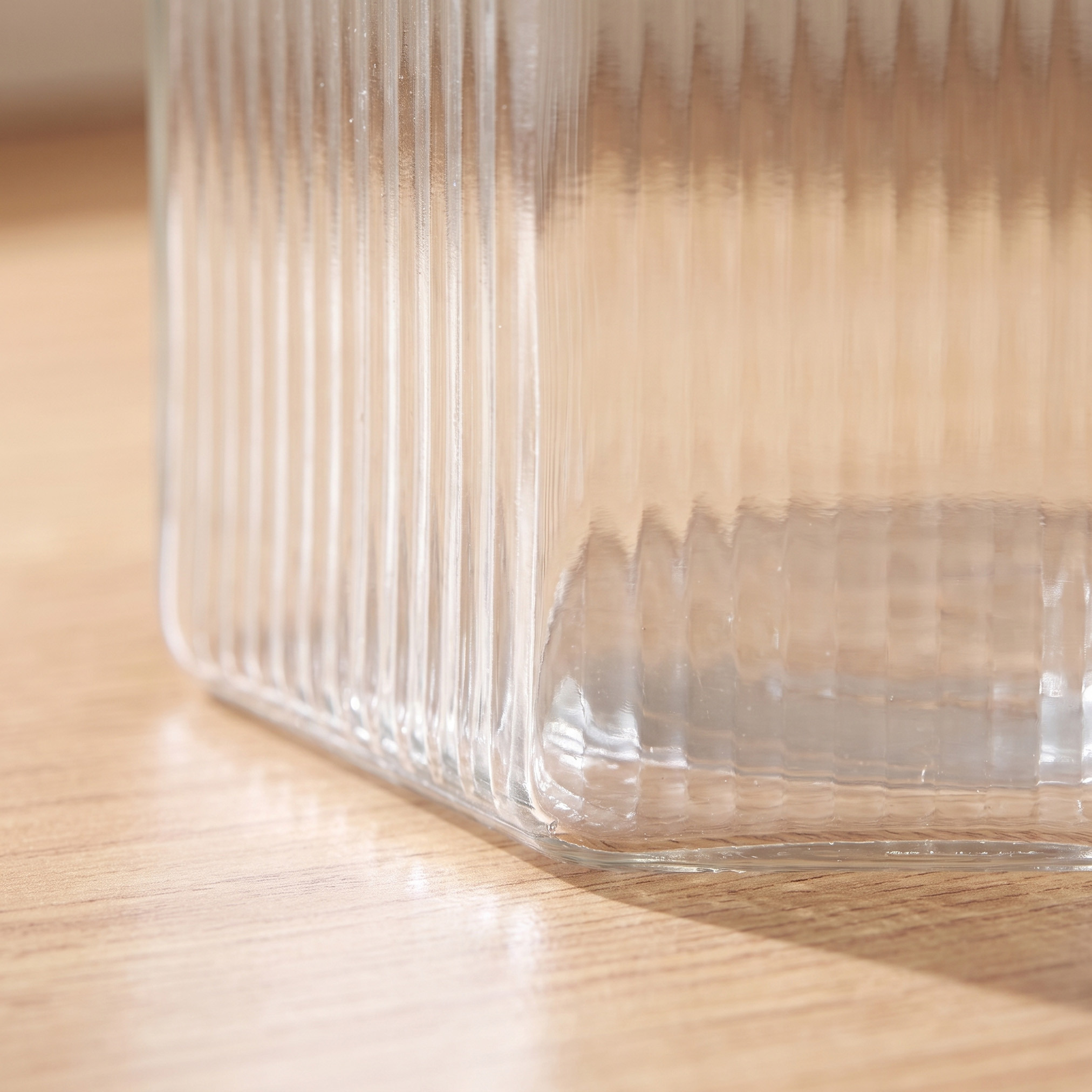 جرة زجاج مضلعة من زايا - 950 مل-household-kitchen-foodstorage-containers-image-4