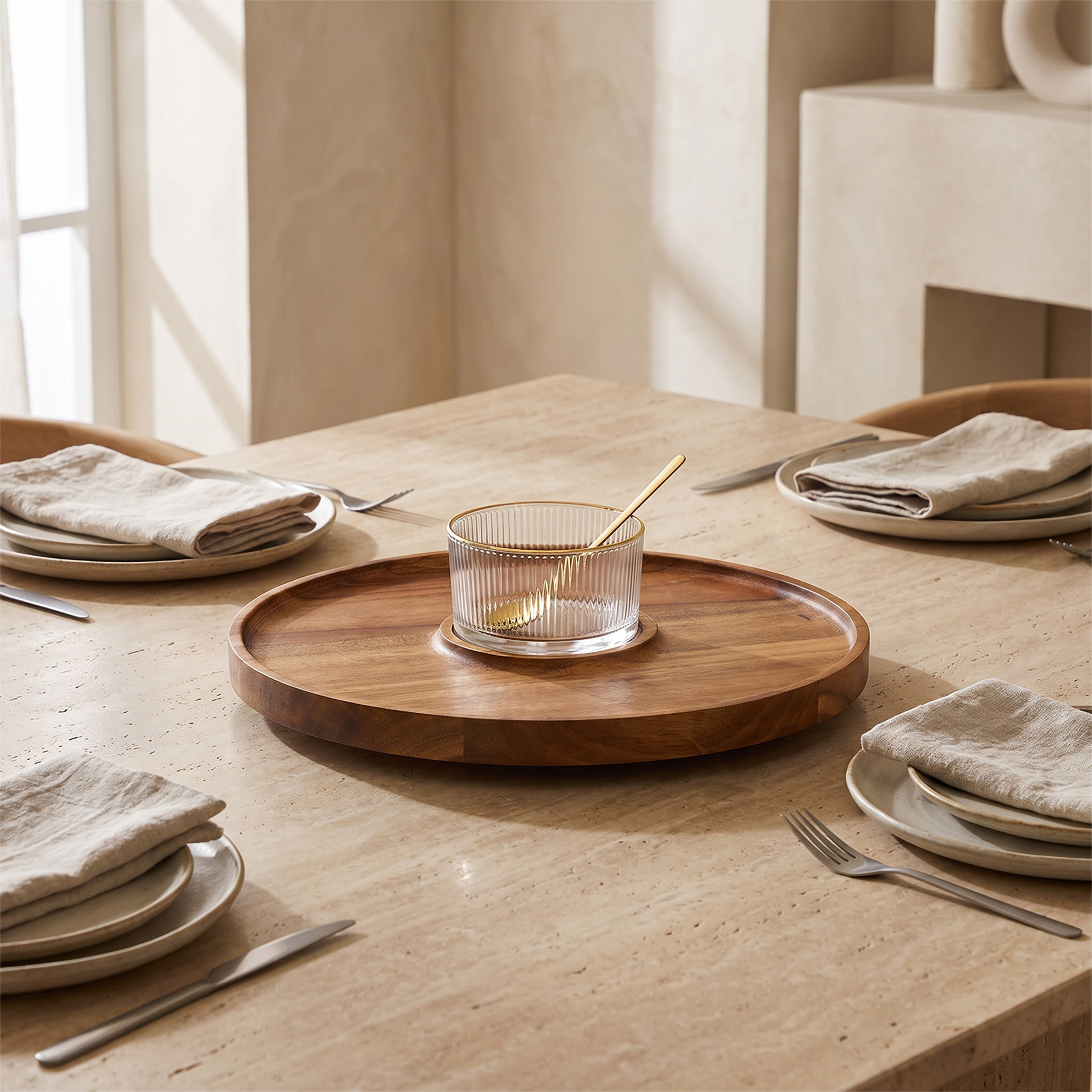 Ruwa Lasy Susan with Bowl and Spoon-household-dining-serveware-servingtrays-image-2