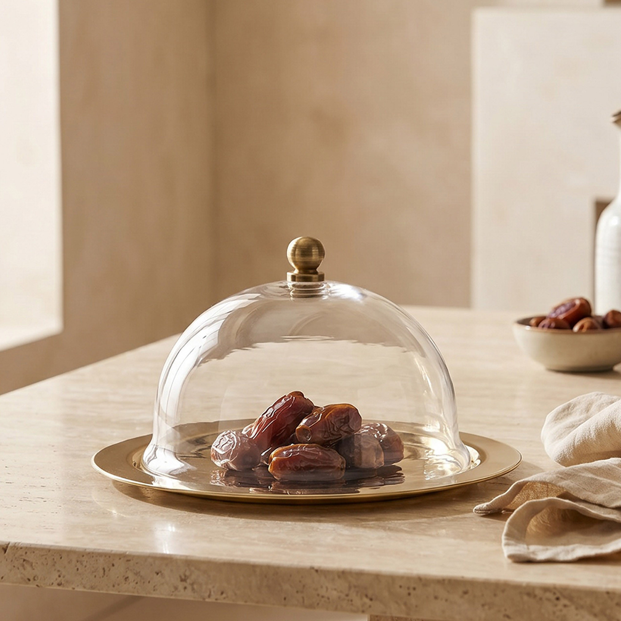 Geo Date Plate with Dome Lid - 17 cms-household-dining-serveware-servingplatters-image-2
