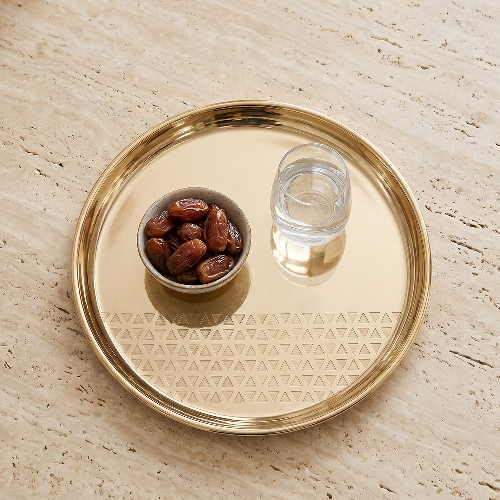 صحن معدن مستدير من جيو - 25 سم-household-decor-boxesandtrays-image-1