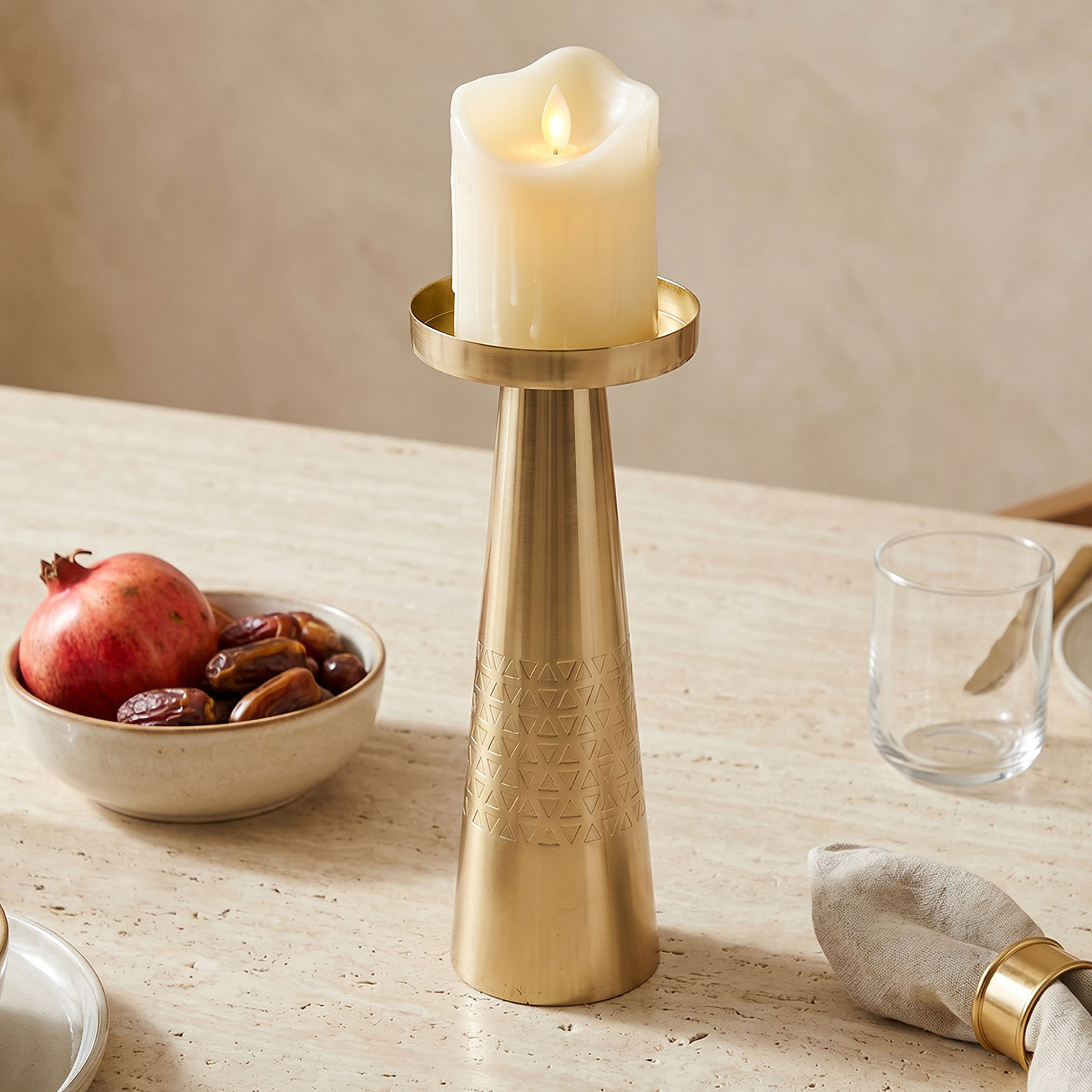 Geo Pillar Candleholder - 26 cm-household-decor-candleholdersandlanterns-image-1