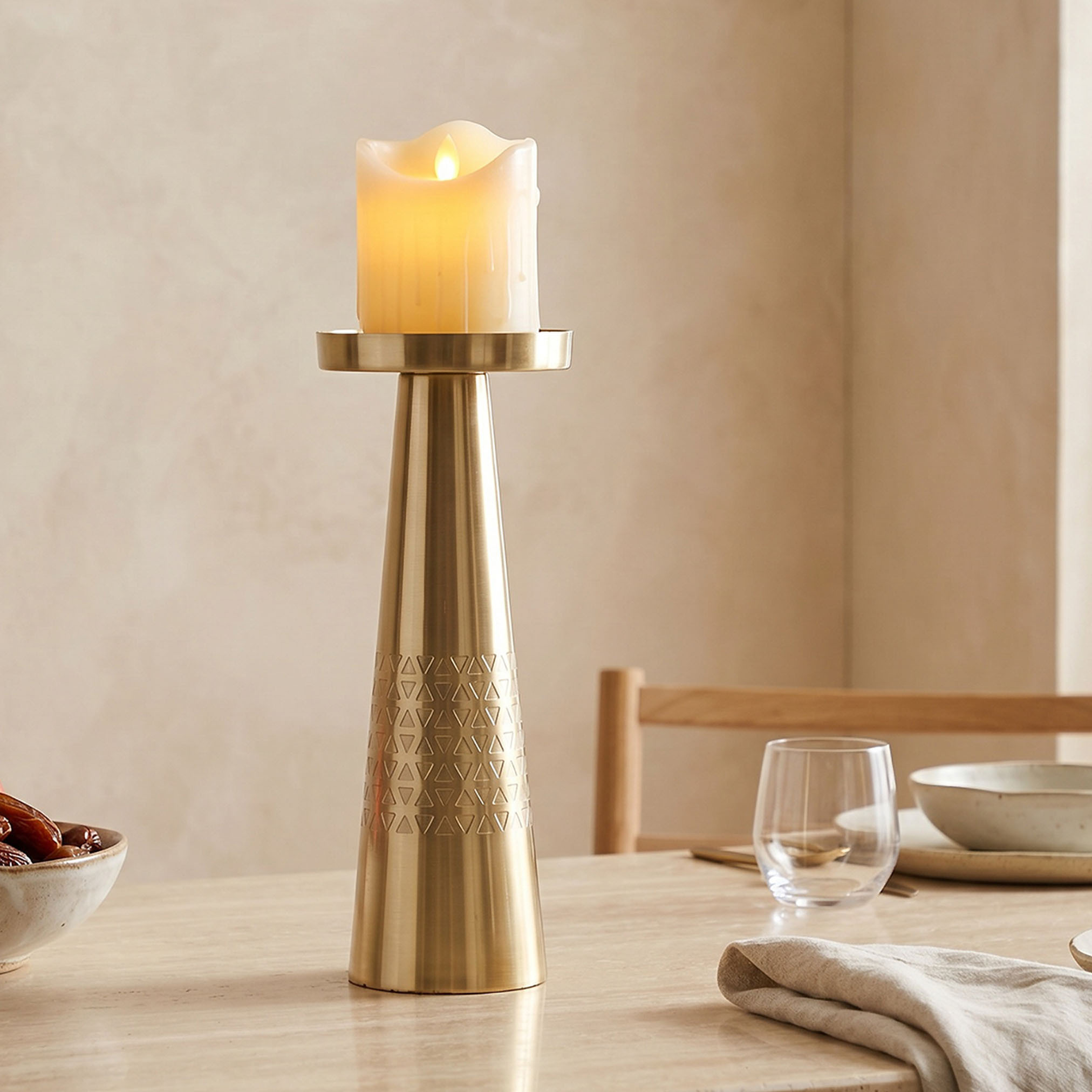 Geo Pillar Candleholder - 26 cm-household-decor-candleholdersandlanterns-image-2