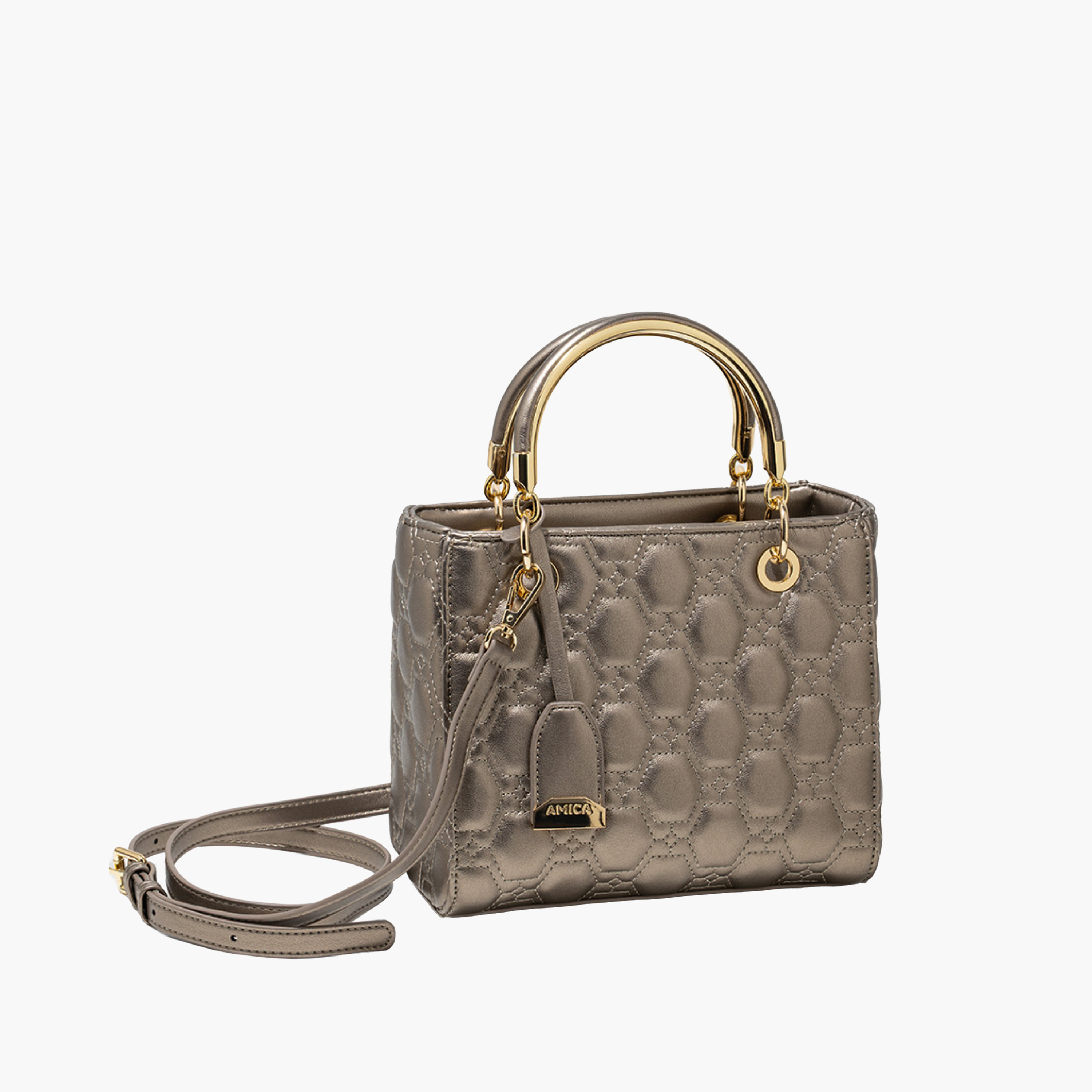 AMICA Quilted Crossbody Bag Metallic Handle-women-bagsandwallets-handbags-image-2
