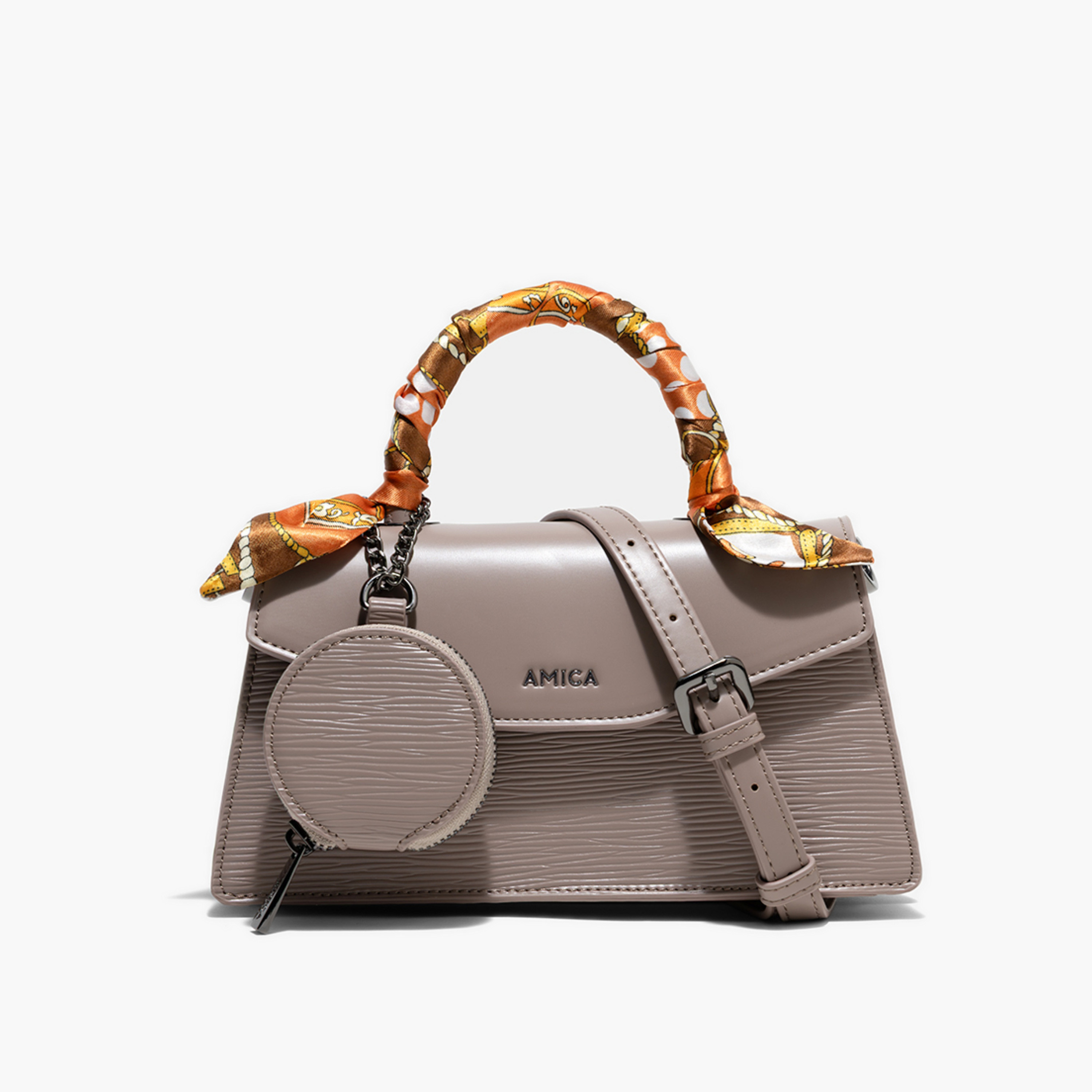 AMICA Textured Crossbody Bag Scarf Handle-women-bagsandwallets-handbags-image-1