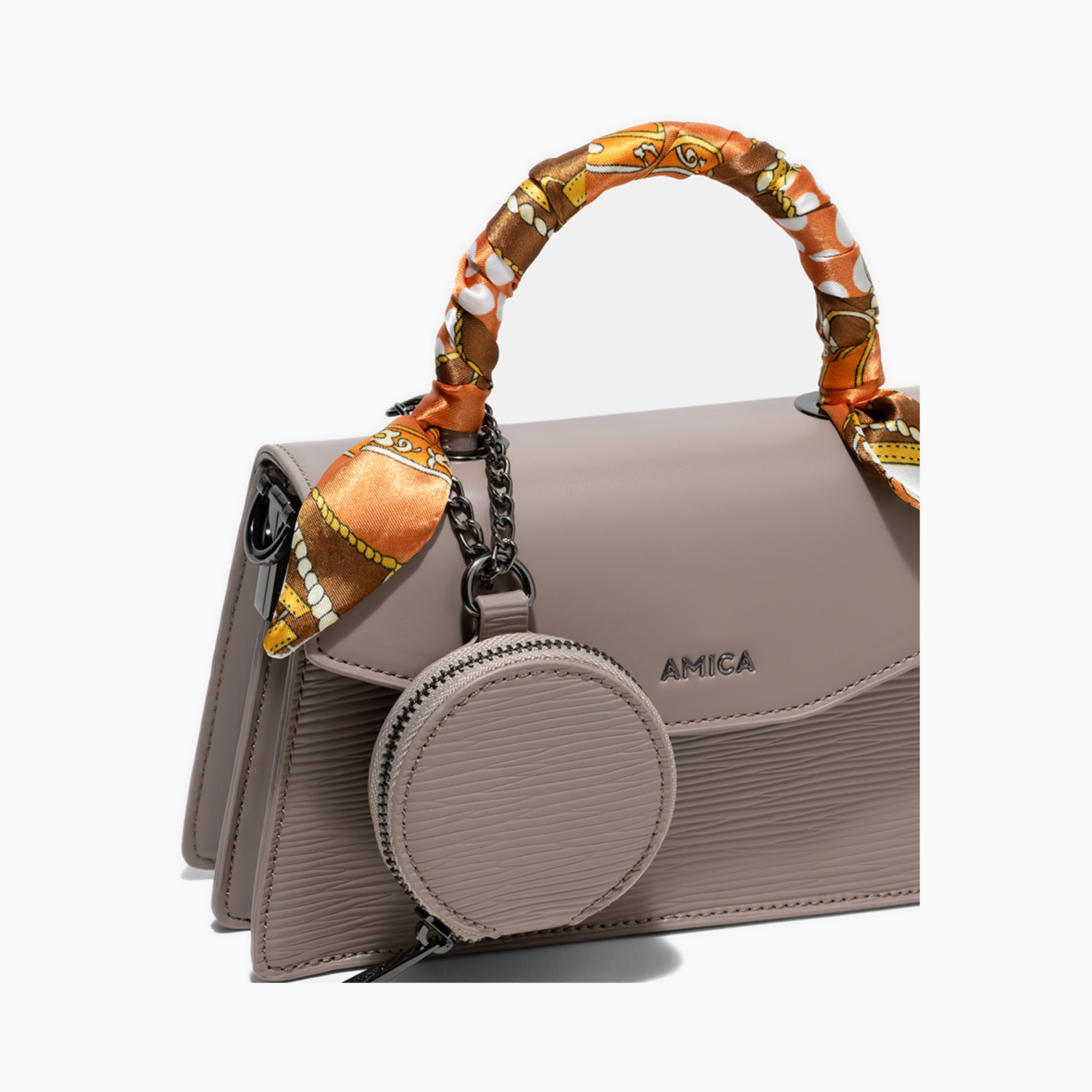 AMICA Textured Crossbody Bag Scarf Handle-women-bagsandwallets-handbags-image-3