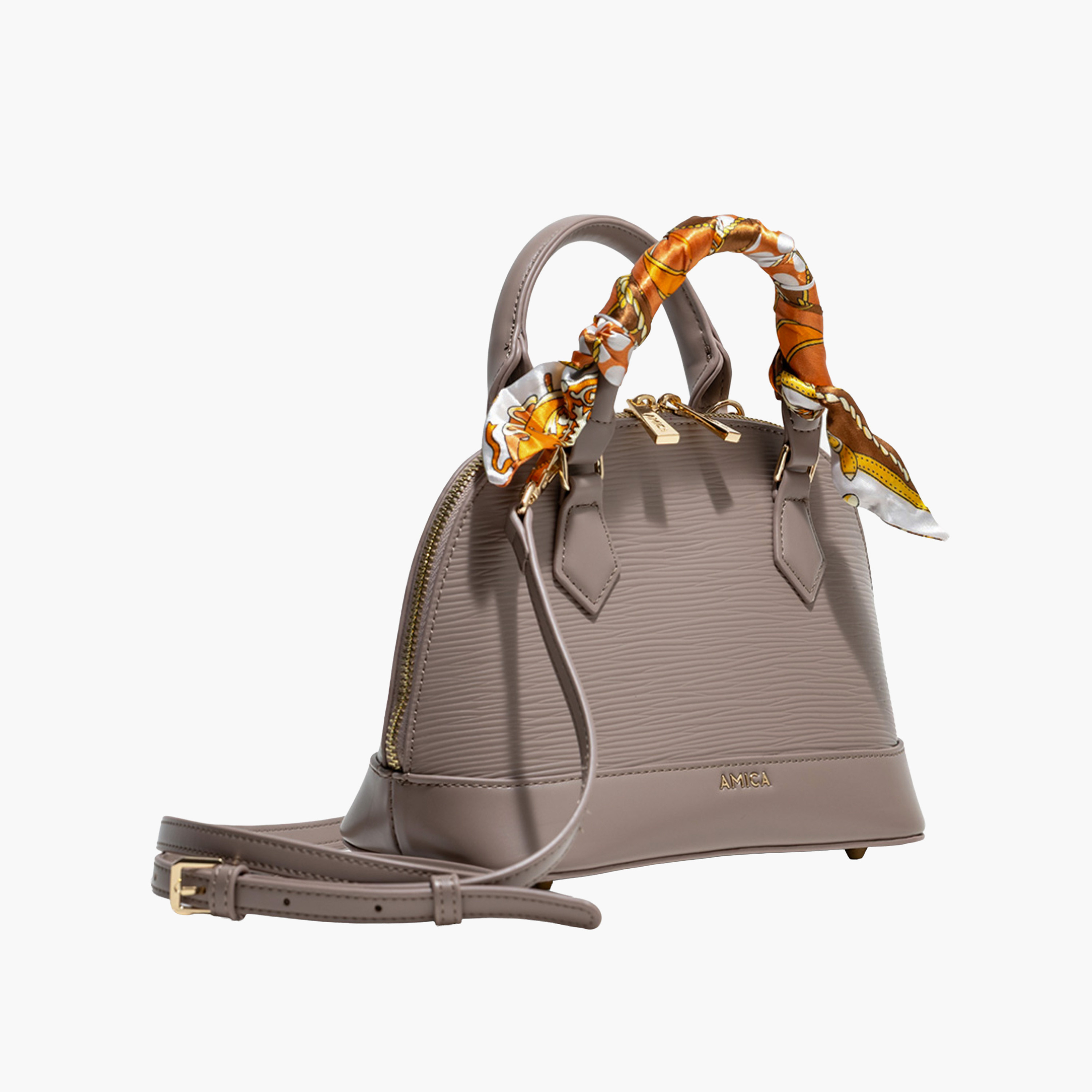 AMICA Textured Dome Bag Scarf Detail-women-bagsandwallets-handbags-image-2