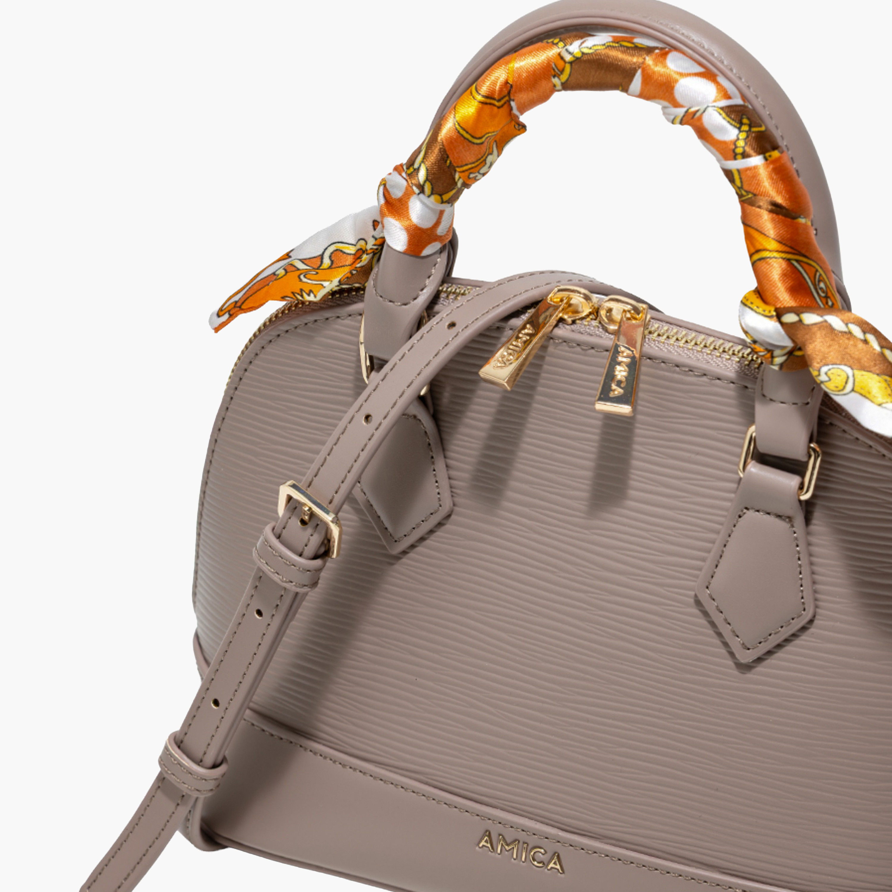 AMICA Textured Dome Bag Scarf Detail-women-bagsandwallets-handbags-image-3