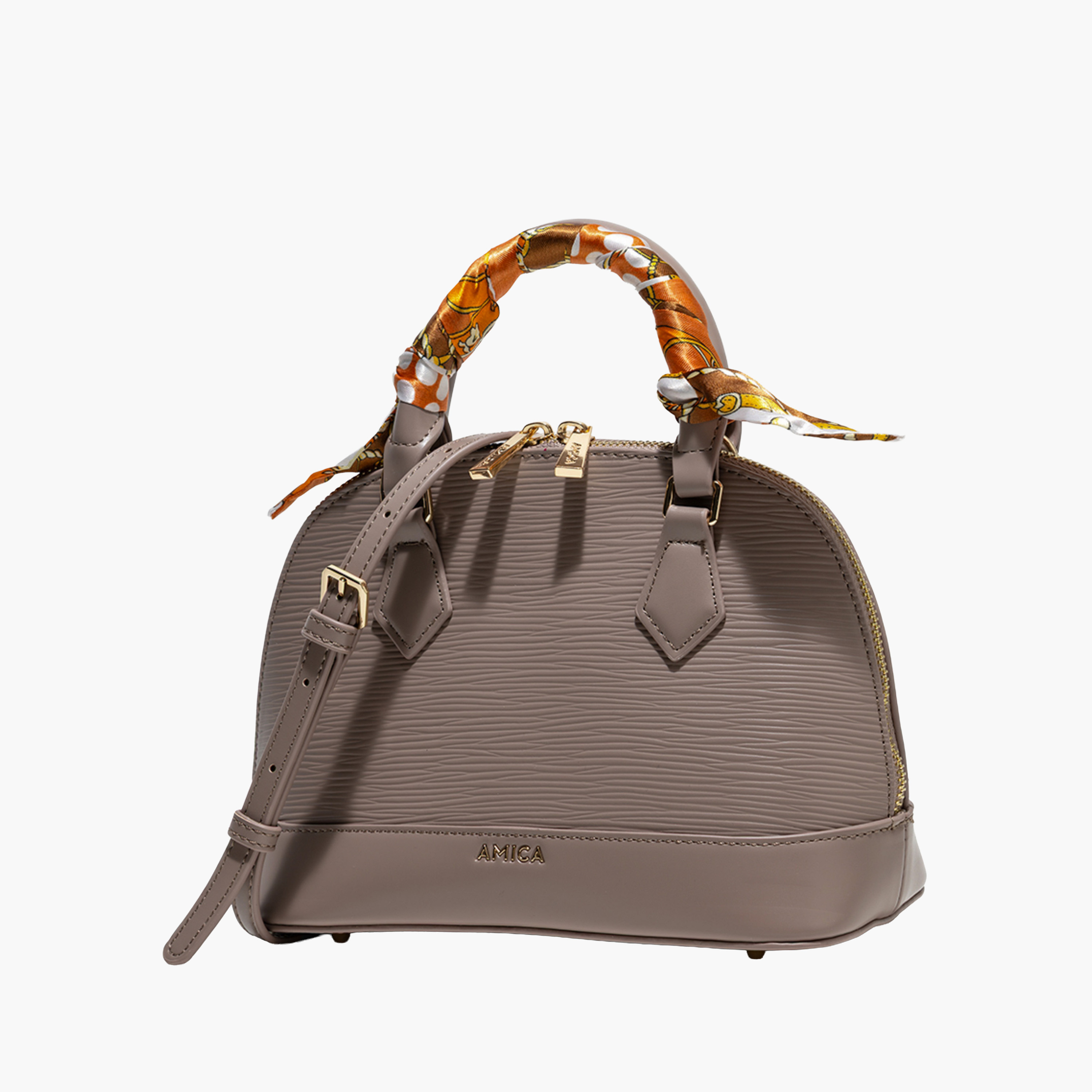 AMICA Textured Dome Bag Scarf Detail-women-bagsandwallets-handbags-image-5