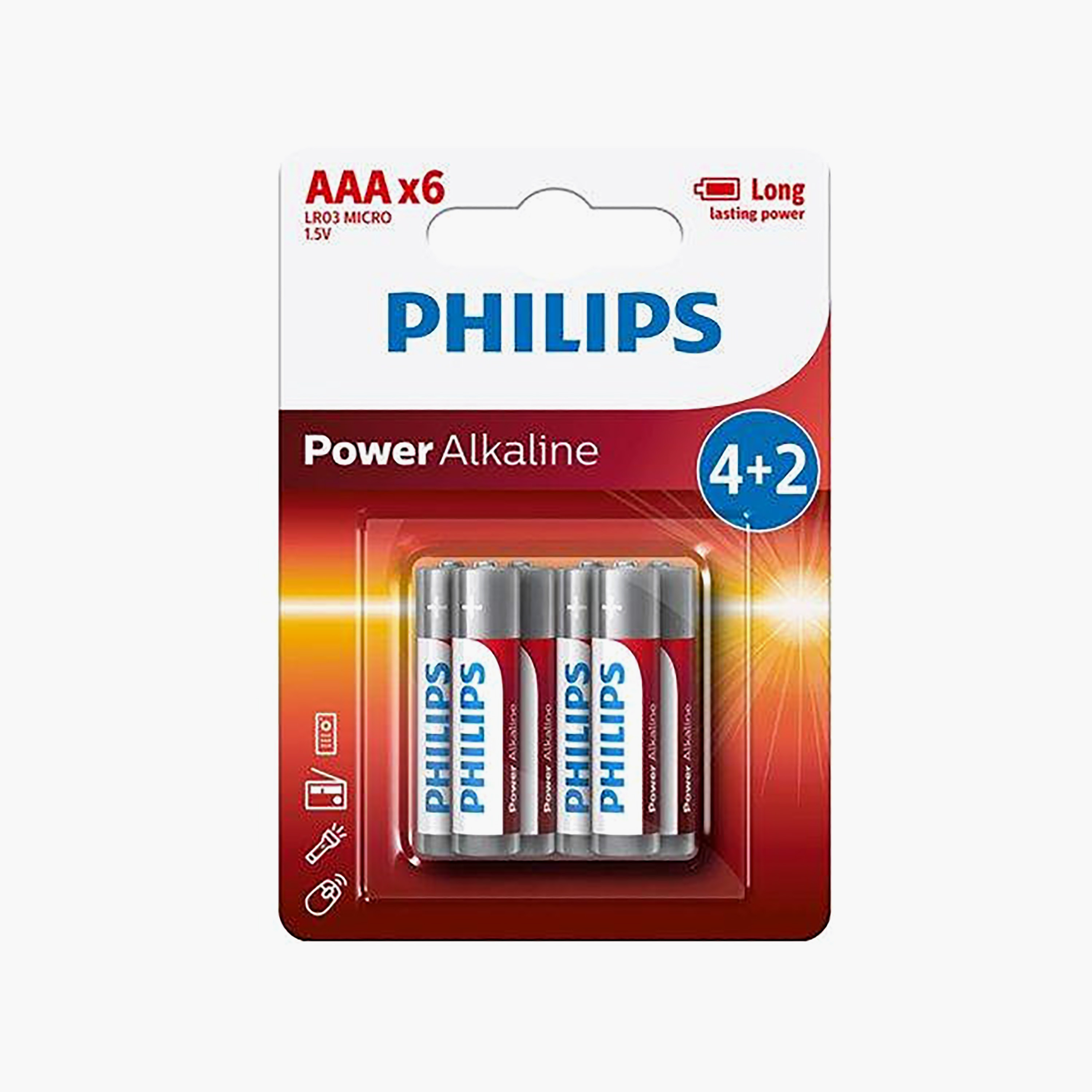 Philips 6-Piece Power Alkaline AAA Battery Set-toys-noveltyandcollectibles-noveltytoys-image-1