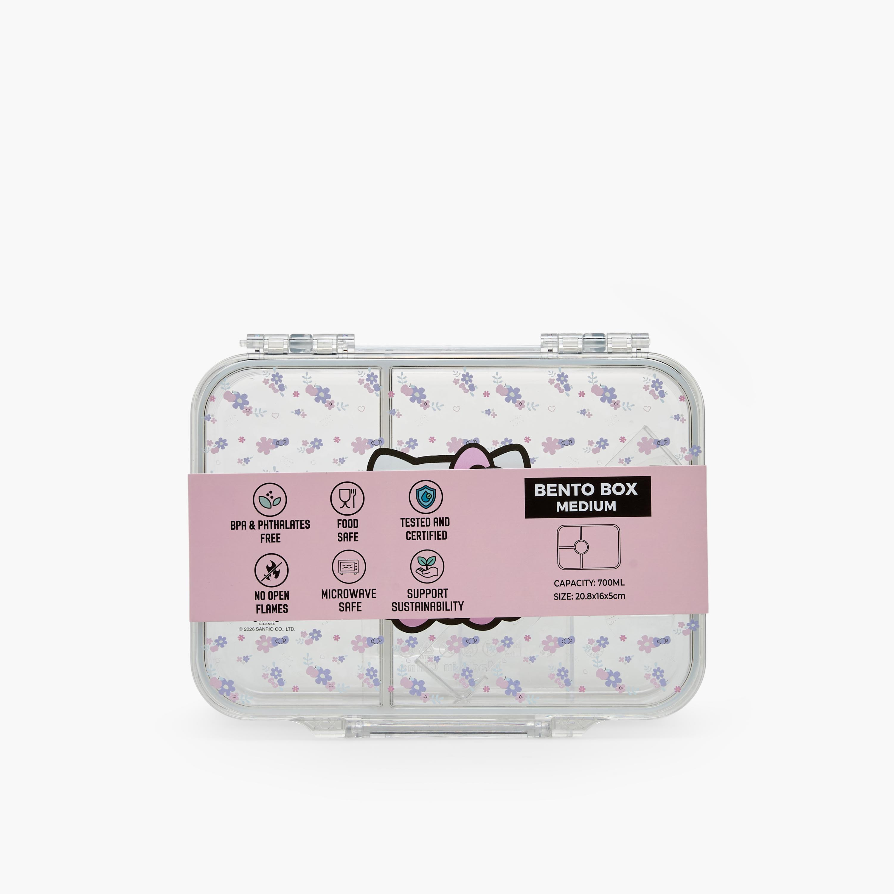 Sanrio Hello Kitty Print Lunch Box for Girls with Compartments - 700 ml-school-lunchessentials-lunchboxes-image-12