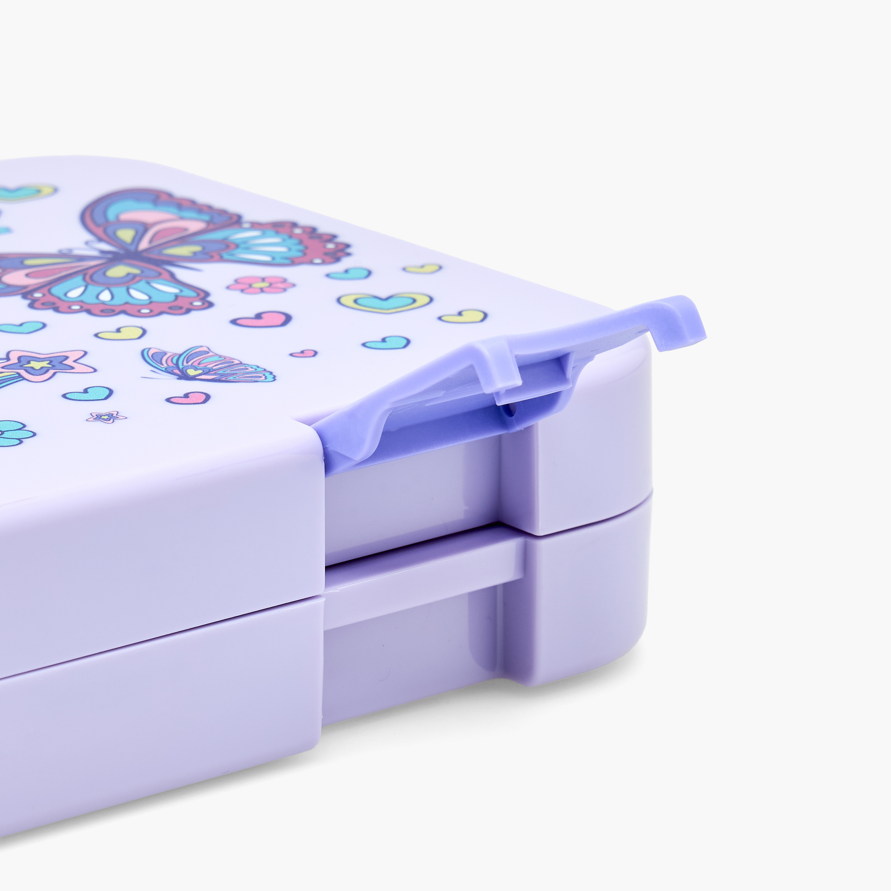 صندوق غداء بطبعات فراشات مع غطاء بمشبك إغلاق من جونيورز - 750 مل-school-lunchessentials-lunchboxes-image-8
