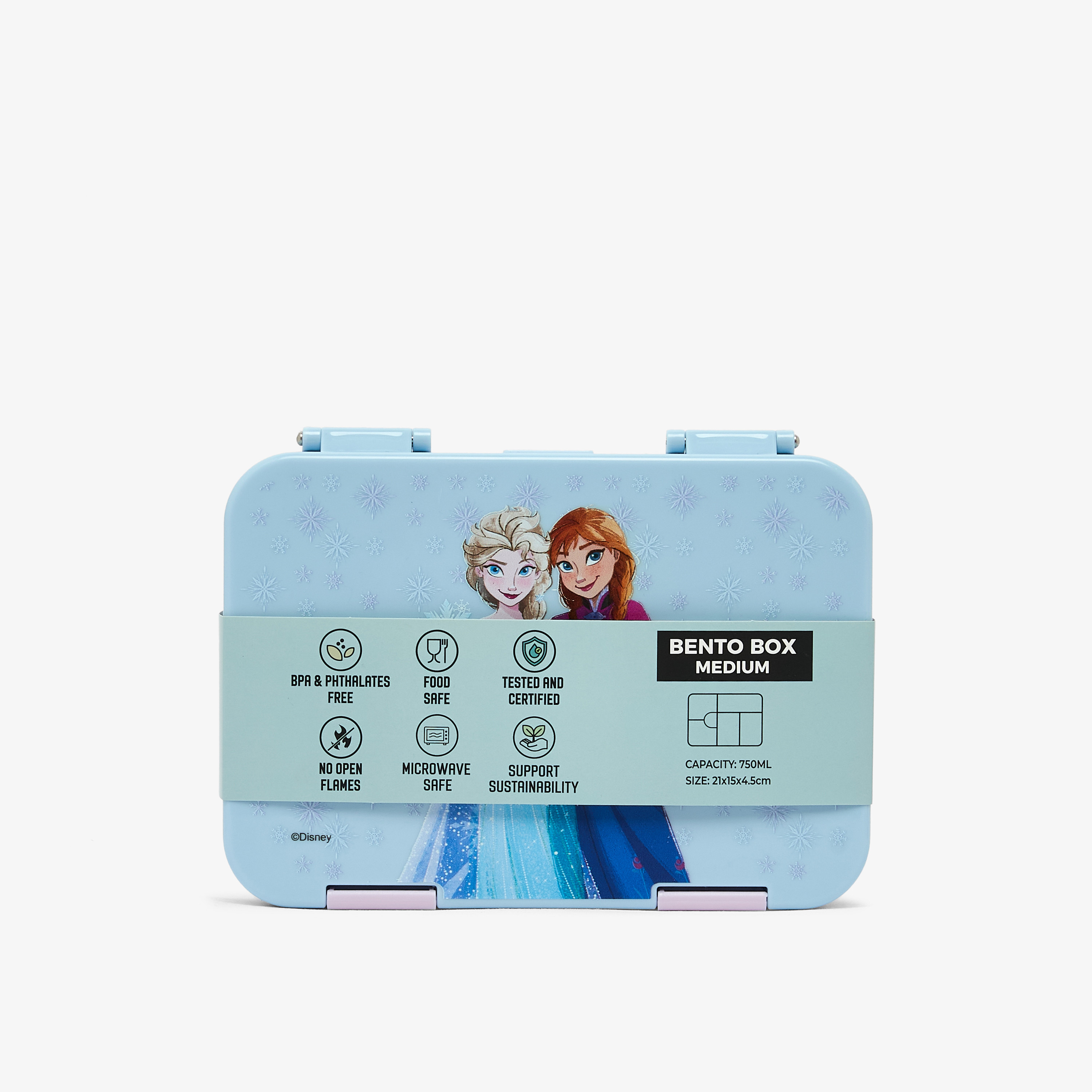 صندوق غداء بغطاء مفصلي وطبعات فروزن للبنات من ديزني - 750 مل-school-lunchessentials-lunchboxes-image-12