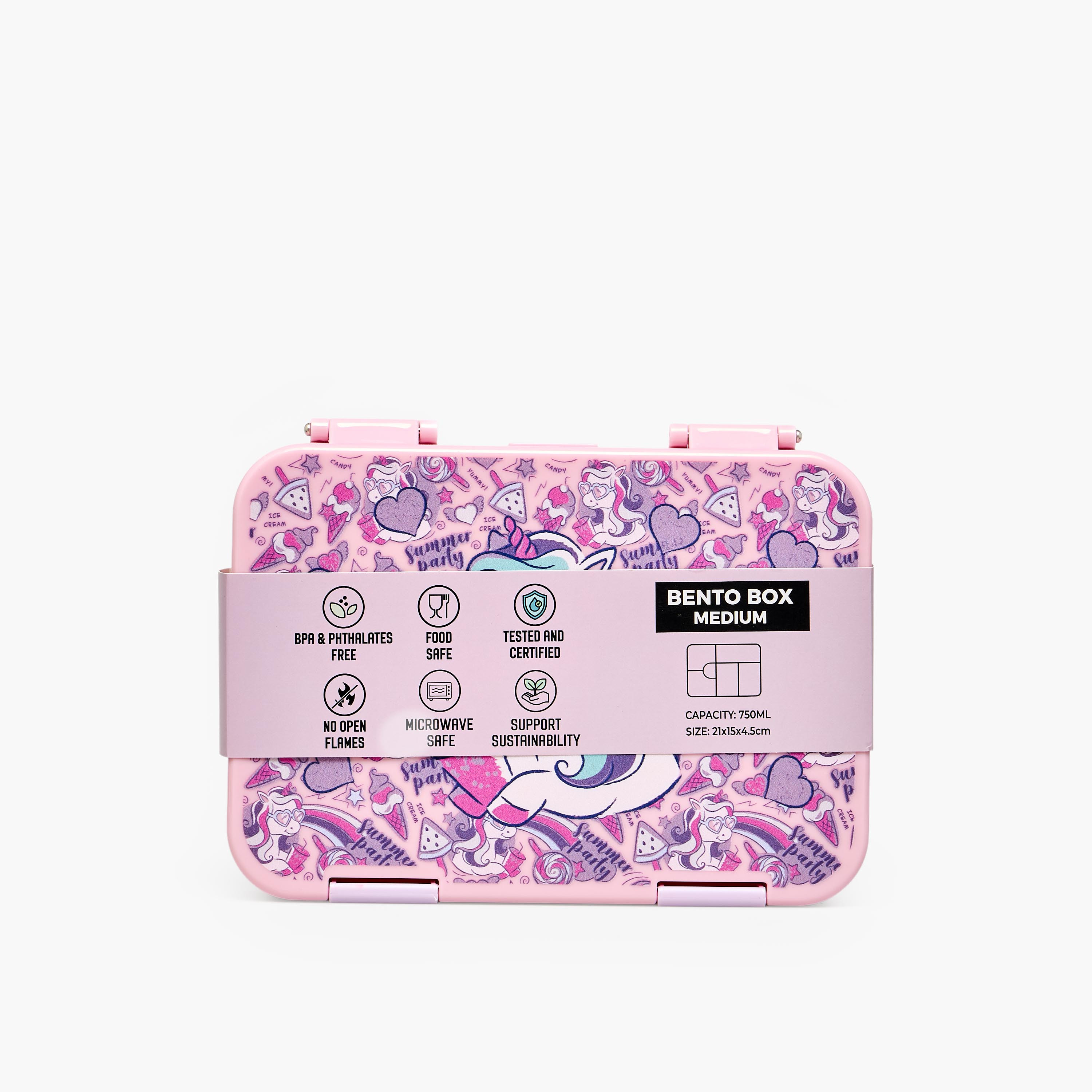 Juniors Unicorn Print Lunch Box for Girls with Compartments - 750 ml-school-lunchessentials-lunchboxes-image-11
