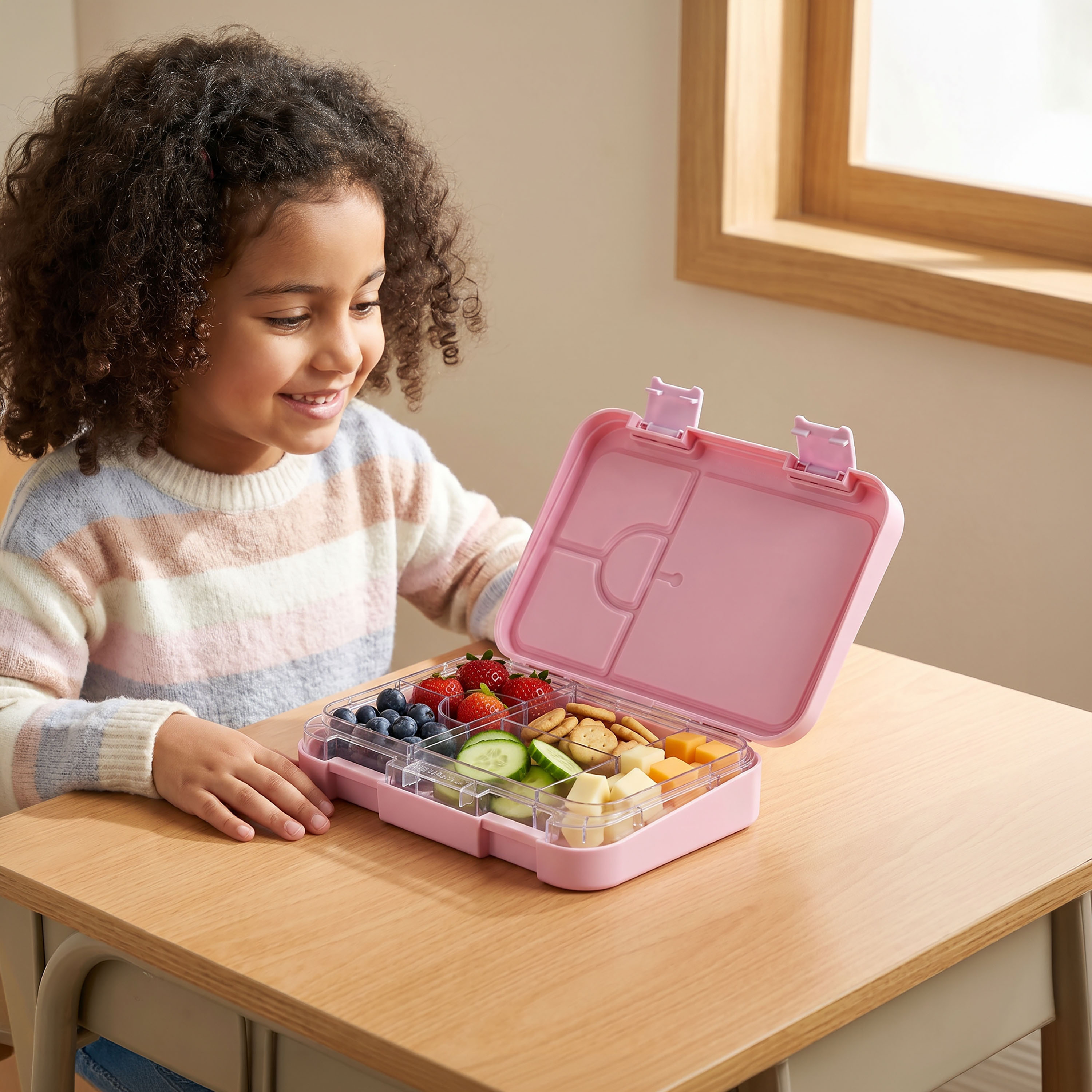 Juniors Unicorn Print Lunch Box for Girls with Compartments - 750 ml-school-lunchessentials-lunchboxes-image-3