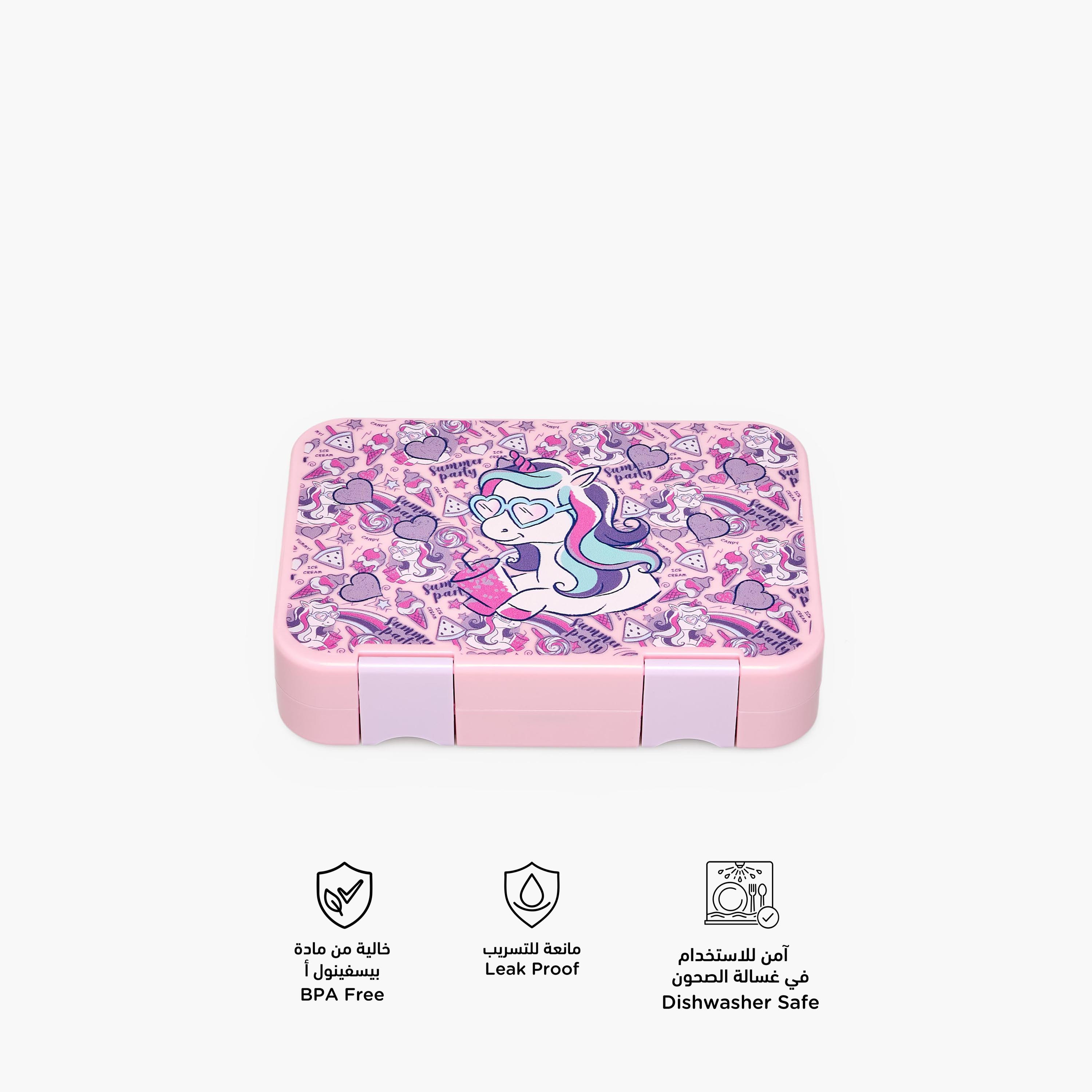 Juniors Unicorn Print Lunch Box for Girls with Compartments - 750 ml-school-lunchessentials-lunchboxes-image-2