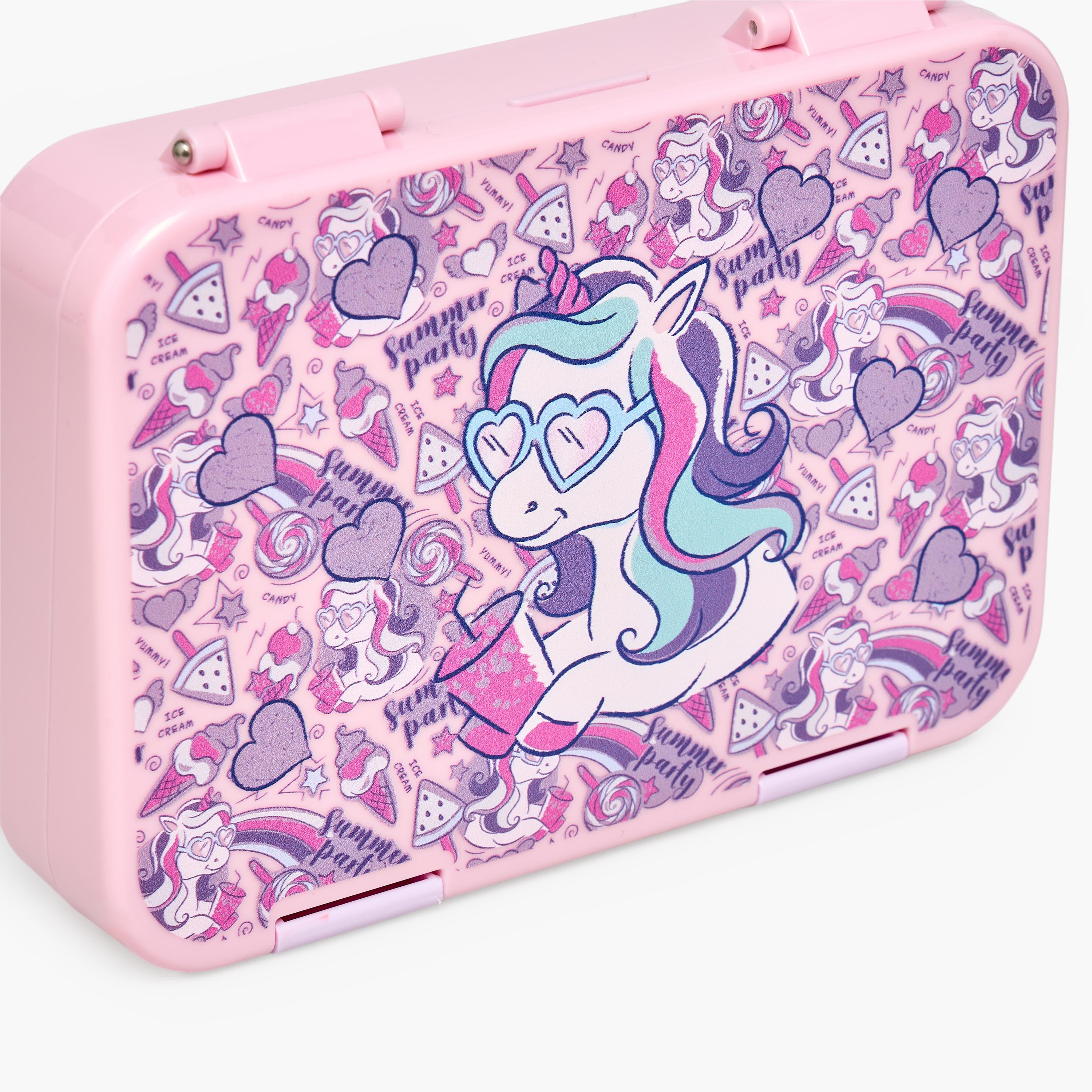 Juniors Unicorn Print Lunch Box for Girls with Compartments - 750 ml-school-lunchessentials-lunchboxes-image-4