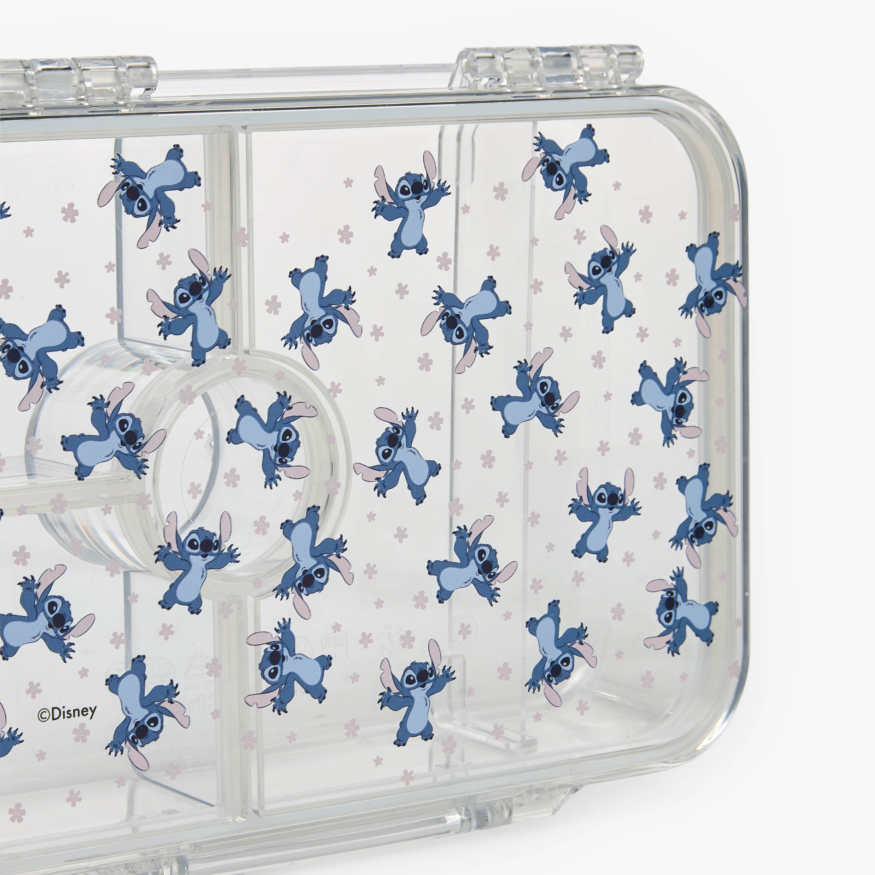 صندوق غداء بينتو بطبعات ستيتش وغطاء بمشبك إغلاق للبنات من ديزني-school-lunchessentials-lunchboxes-image-4