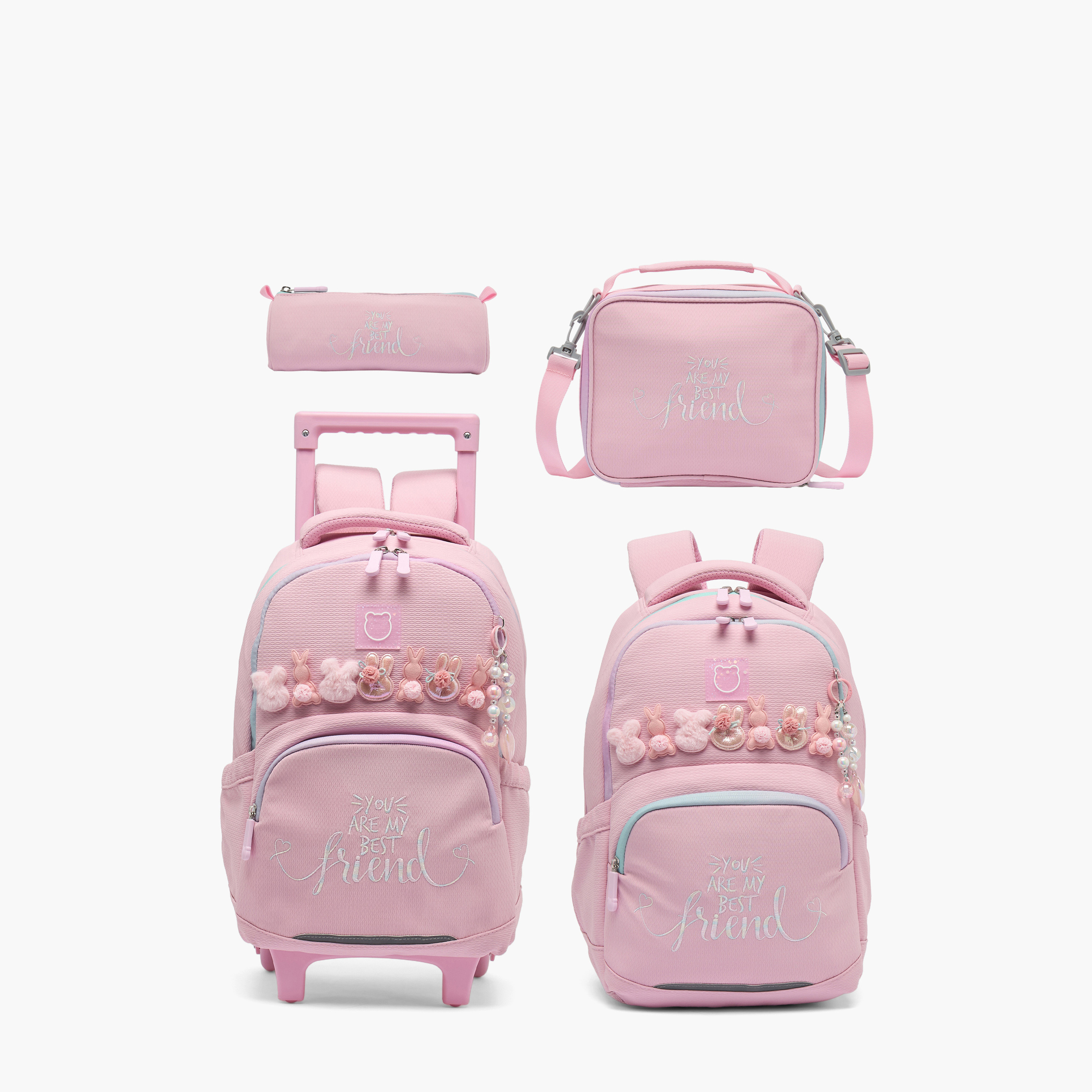شنطة غداء معزولة بتطريز عبارة للبنات 8-12 سنة من جونيورز-school-lunchessentials-lunchbags-image-11