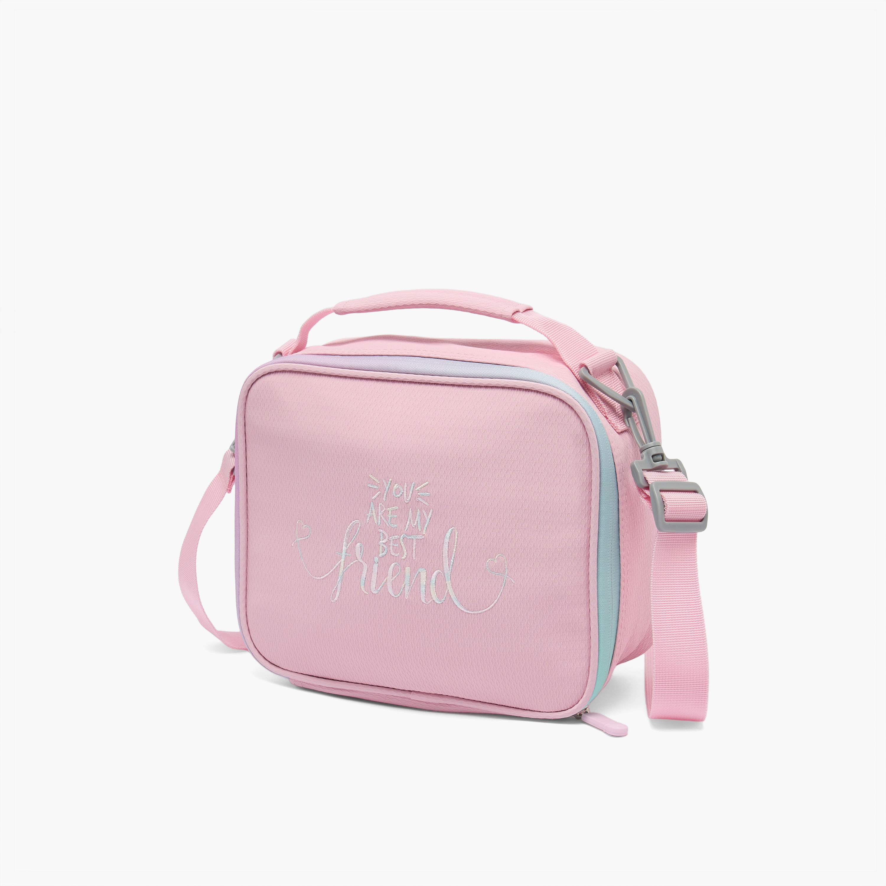 شنطة غداء معزولة بتطريز عبارة للبنات 8-12 سنة من جونيورز-school-lunchessentials-lunchbags-image-9