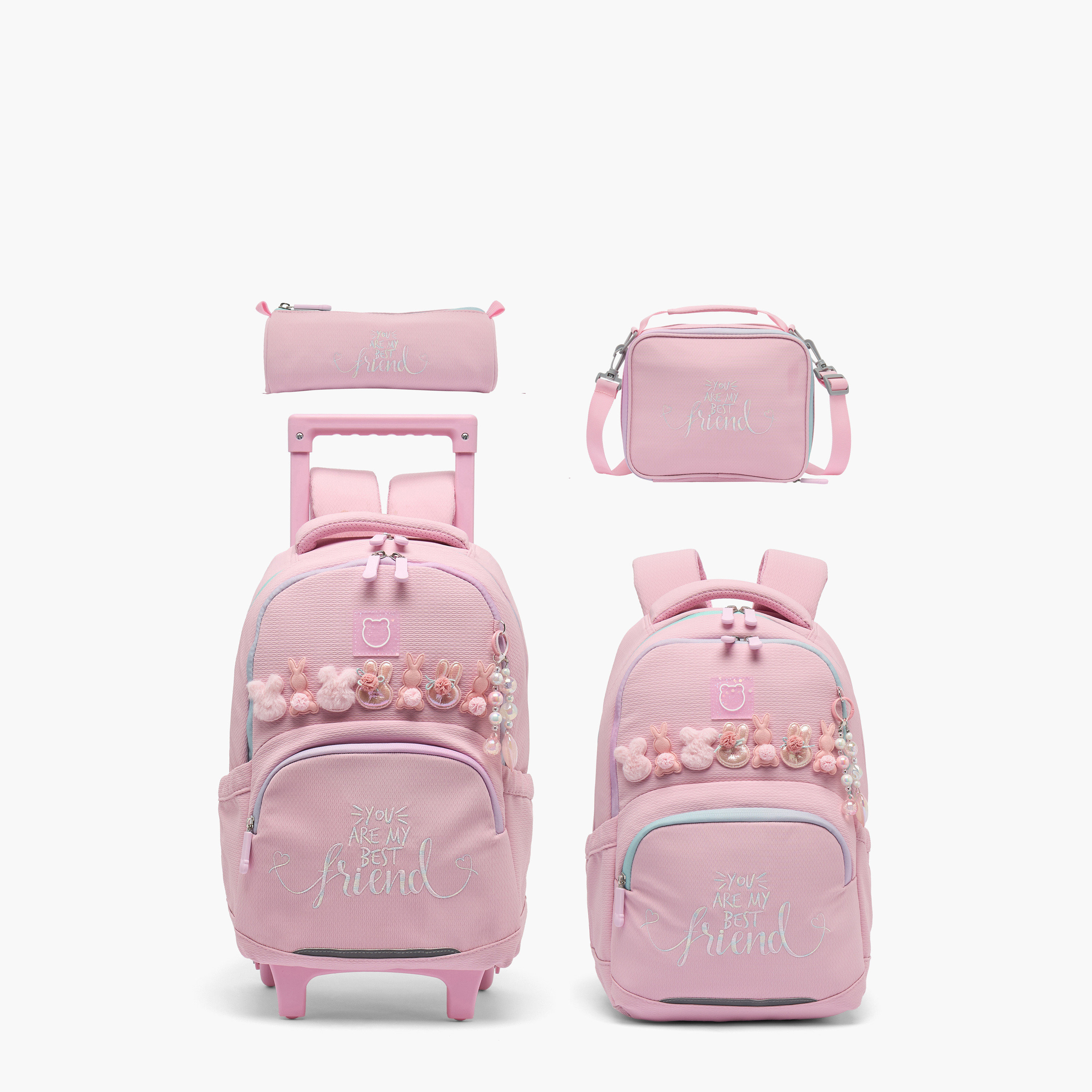 شنطة ترولي مزينة بسحاب إغلاق للبنات من 8-13 سنة من جونيورز-school-bagsandbackpacks-trolleybags-image-10