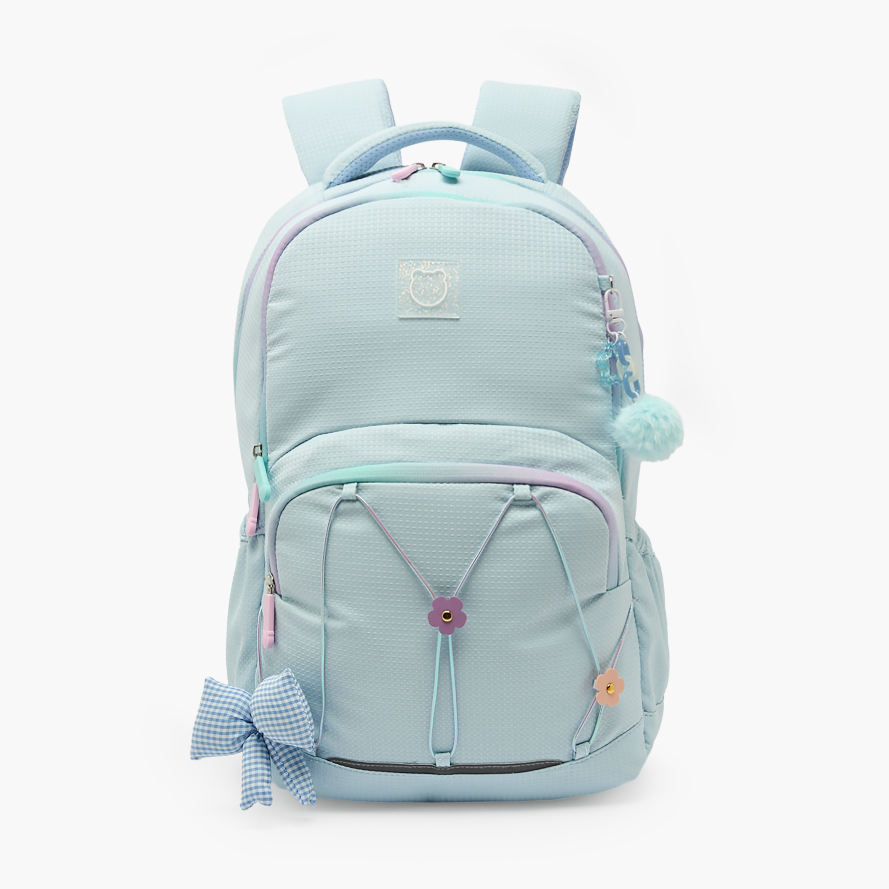 Juniors Textured Backpack for Girls 8-13 Years with Multiple Compartments-school-bagsandbackpacks-backpacks-image-1