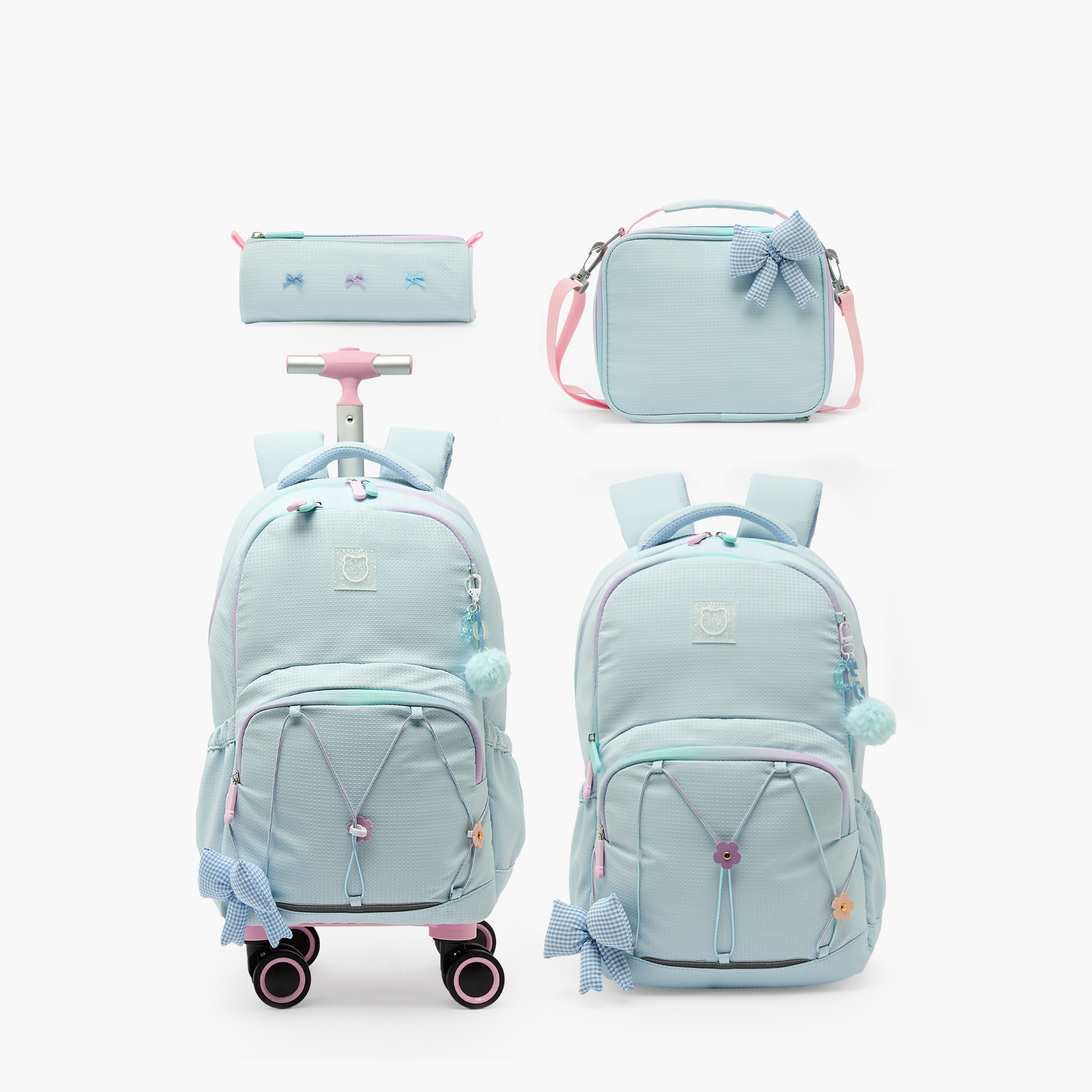 Juniors Textured Backpack for Girls 8-13 Years with Multiple Compartments-school-bagsandbackpacks-backpacks-image-9