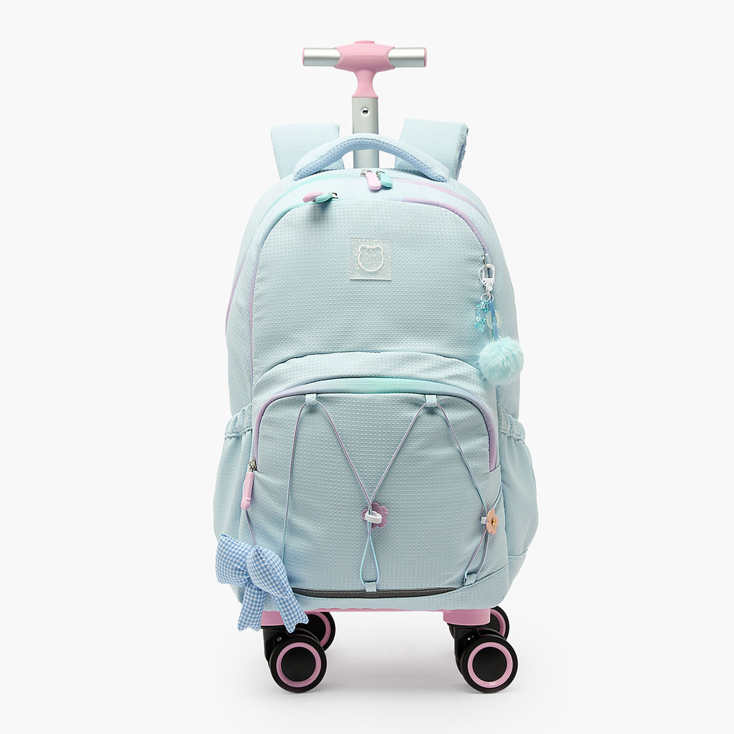 Juniors Textured Trolley Bag for Girls 8-13 Years with Multiple Compartments-school-bagsandbackpacks-trolleybags-image-1