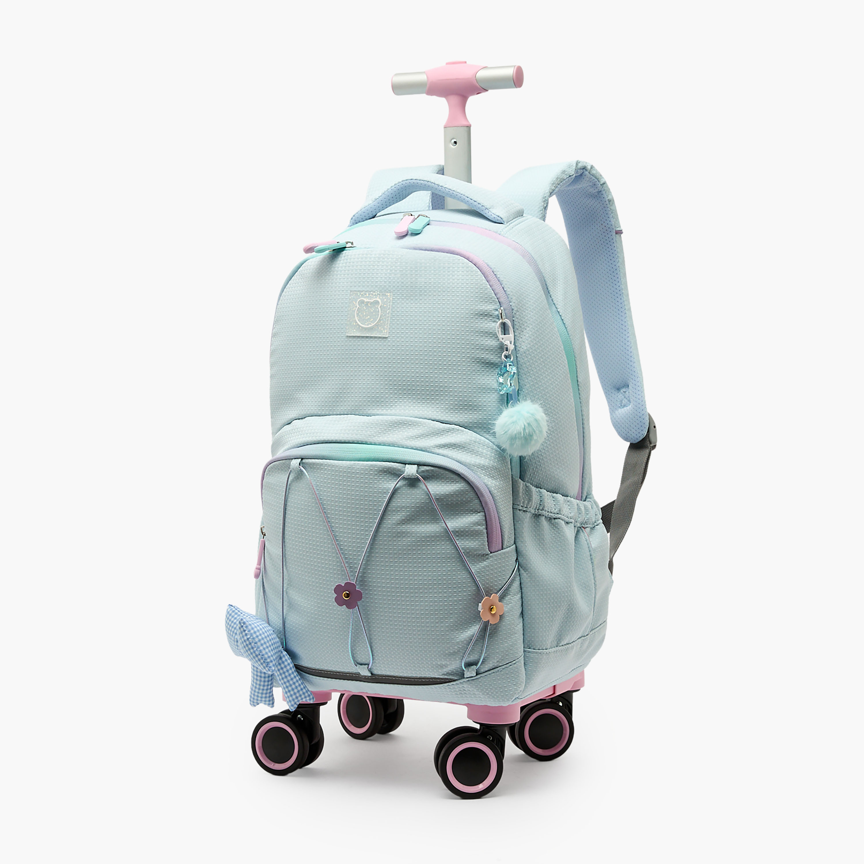 Juniors Textured Trolley Bag for Girls 8-13 Years with Multiple Compartments-school-bagsandbackpacks-trolleybags-image-7