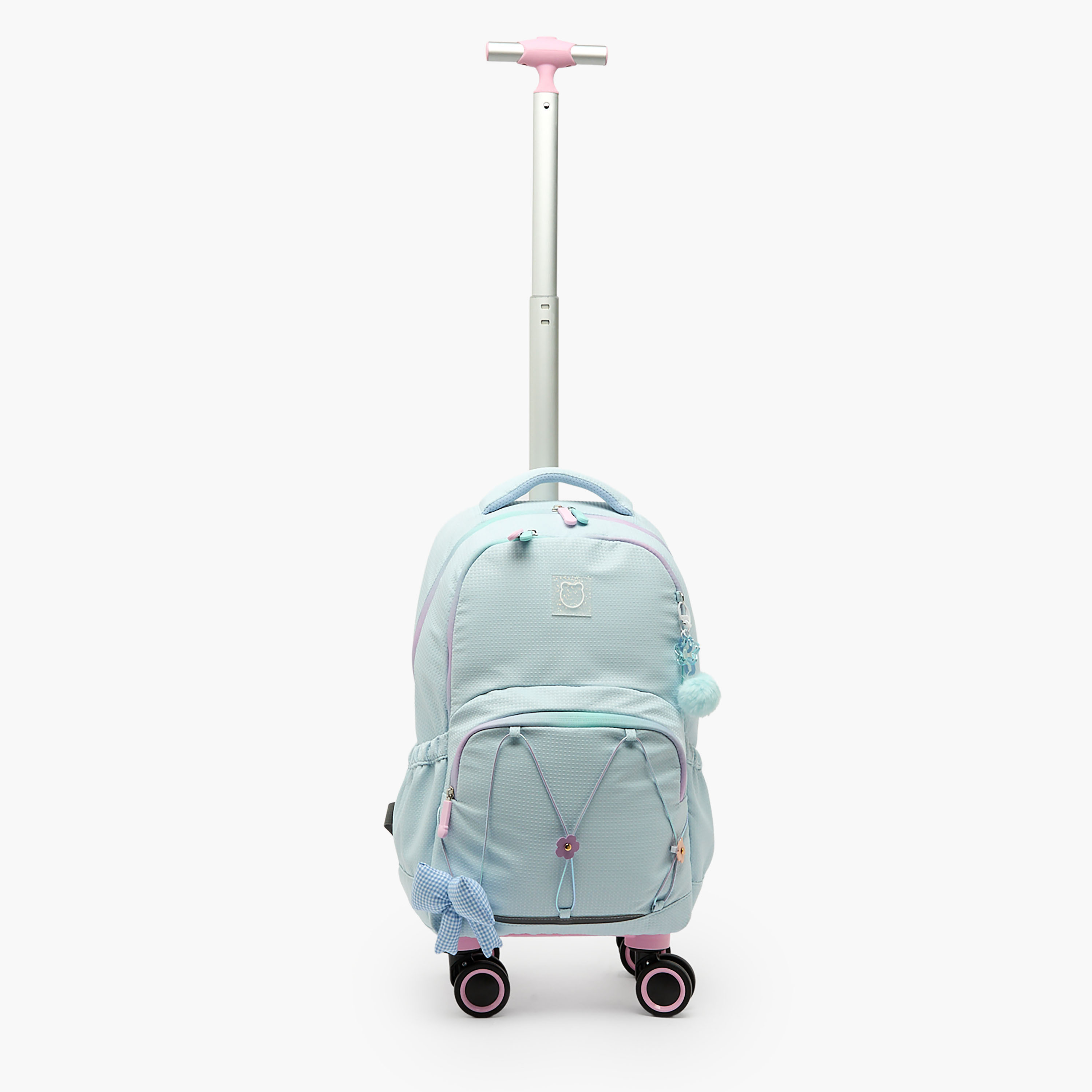 Juniors Textured Trolley Bag for Girls 8-13 Years with Multiple Compartments-school-bagsandbackpacks-trolleybags-image-2