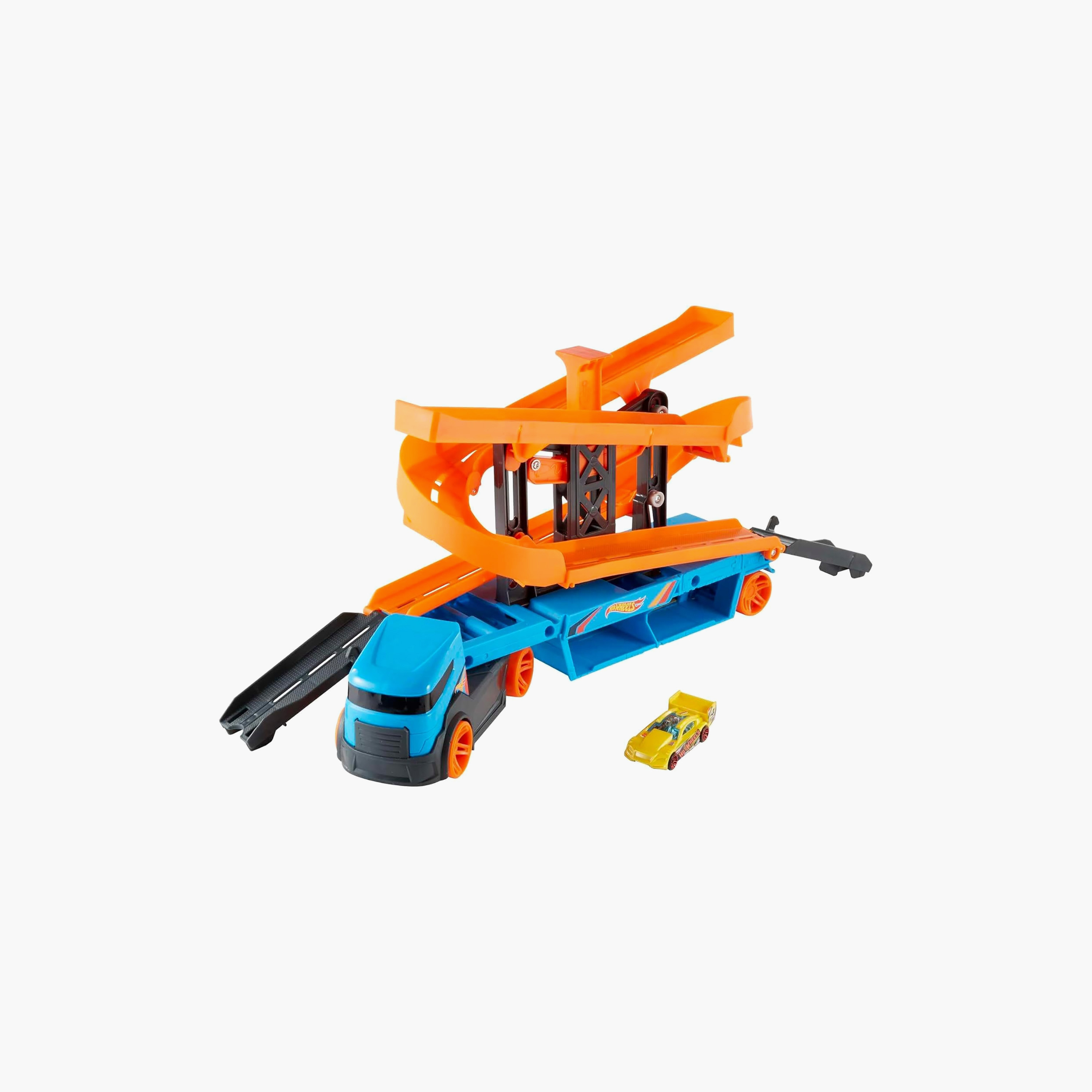 طقم شاحنة نقل وشحن سيارات متنوعة من هوت ويلز-toys-playvehicles-diecastcars-image-1