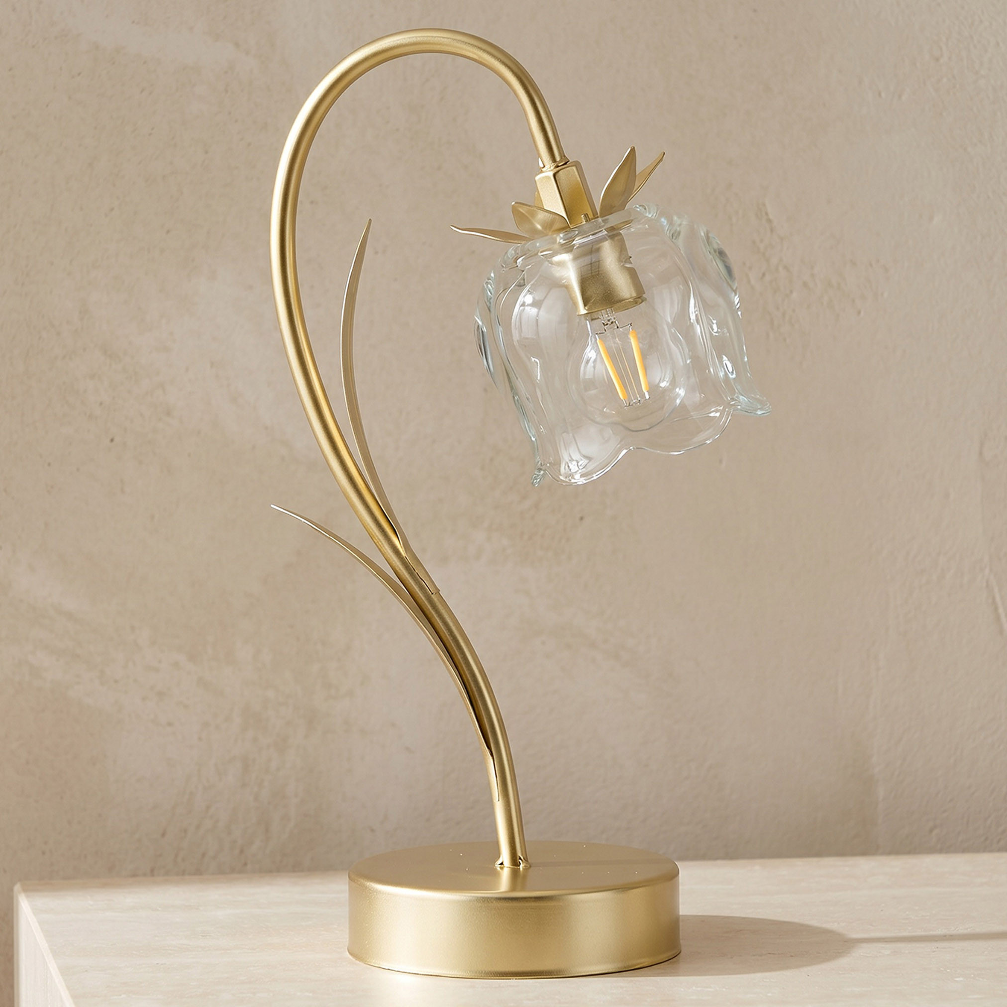 Floral LED Table Lamp - 19x11x29 cms-household-lighting-tableanddesklamps-image-1