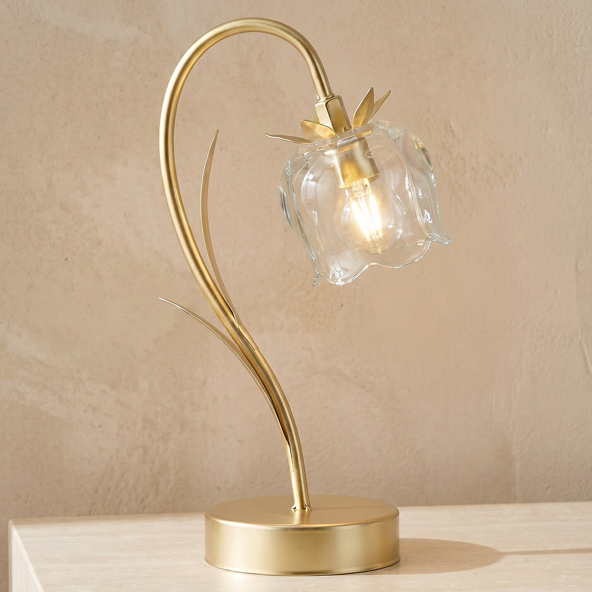 Floral LED Table Lamp - 19x11x29 cms-household-lighting-tableanddesklamps-image-2