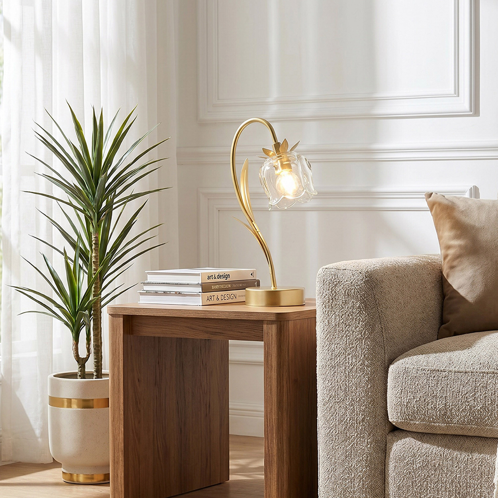 Floral LED Table Lamp - 19x11x29 cms-household-lighting-tableanddesklamps-image-5