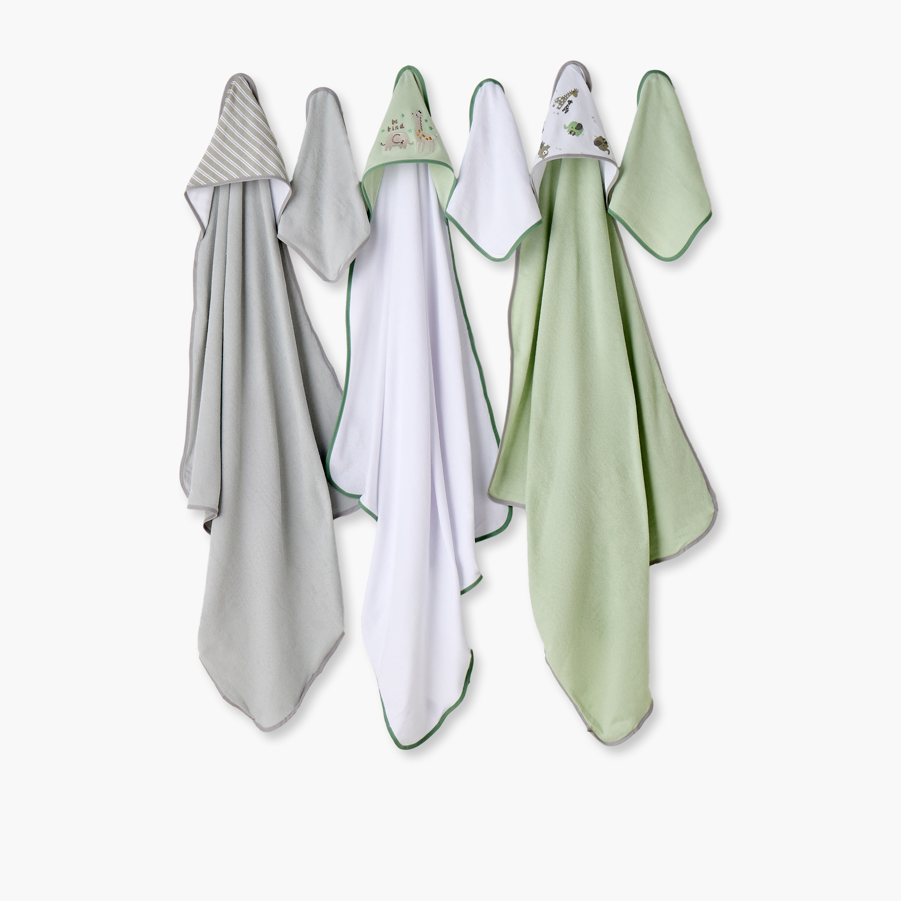 طقم مناشف أطفال بطبعات من جونيورز - 6 قطع-baby-bathandcare-towels-image-1