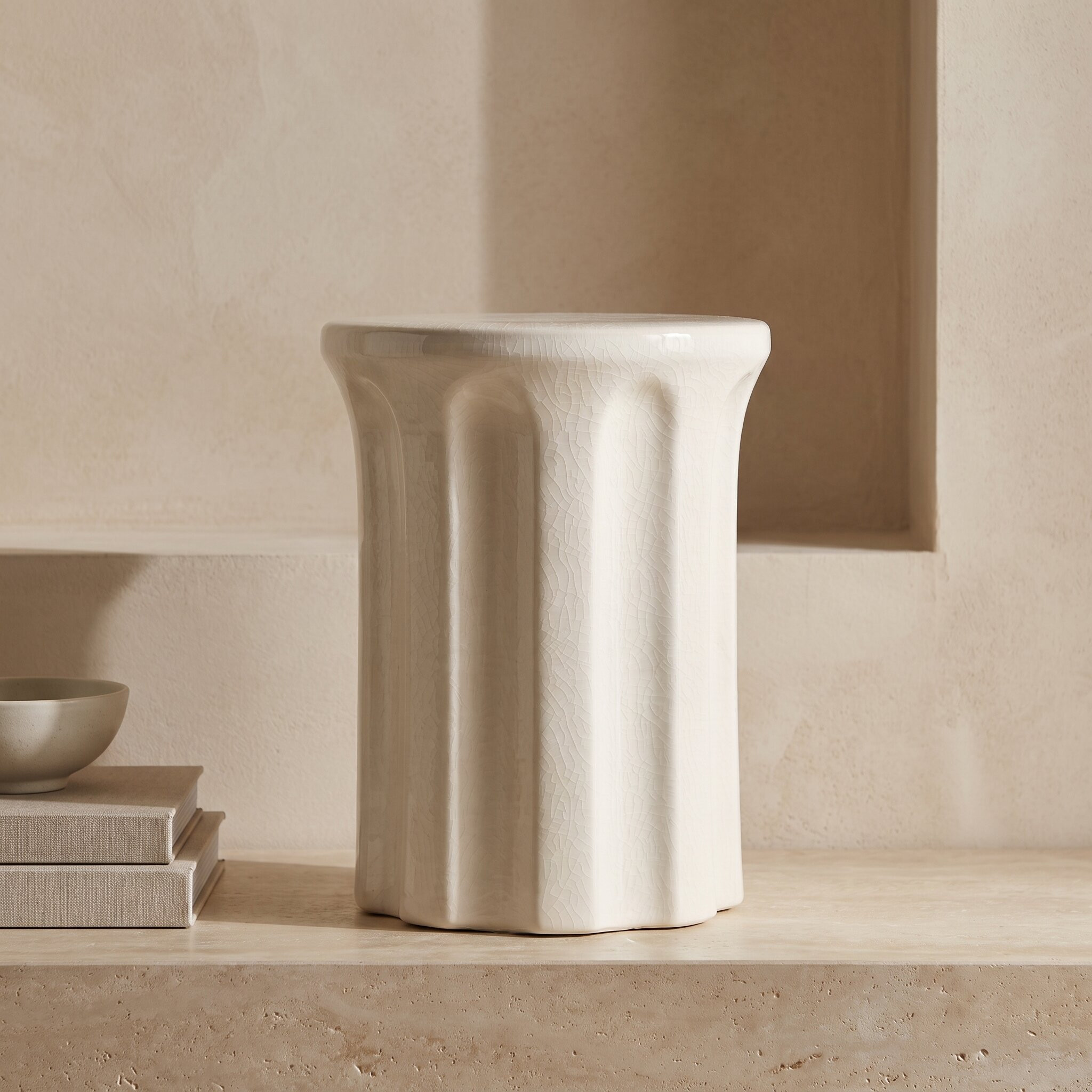Decorative Ceramic Stand - 17 cms-household-decor-decorativeobjectsandsculptures-image-1
