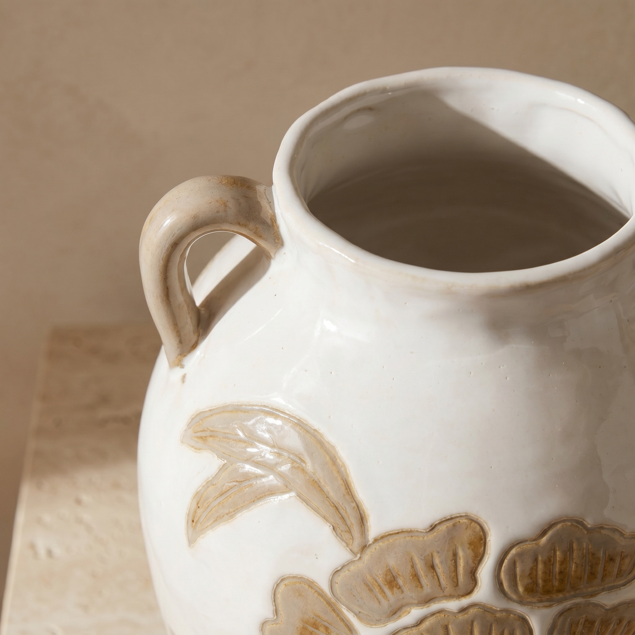Floral Ceramic Vase - 18 cms-household-decor-vasesandbowls-image-2