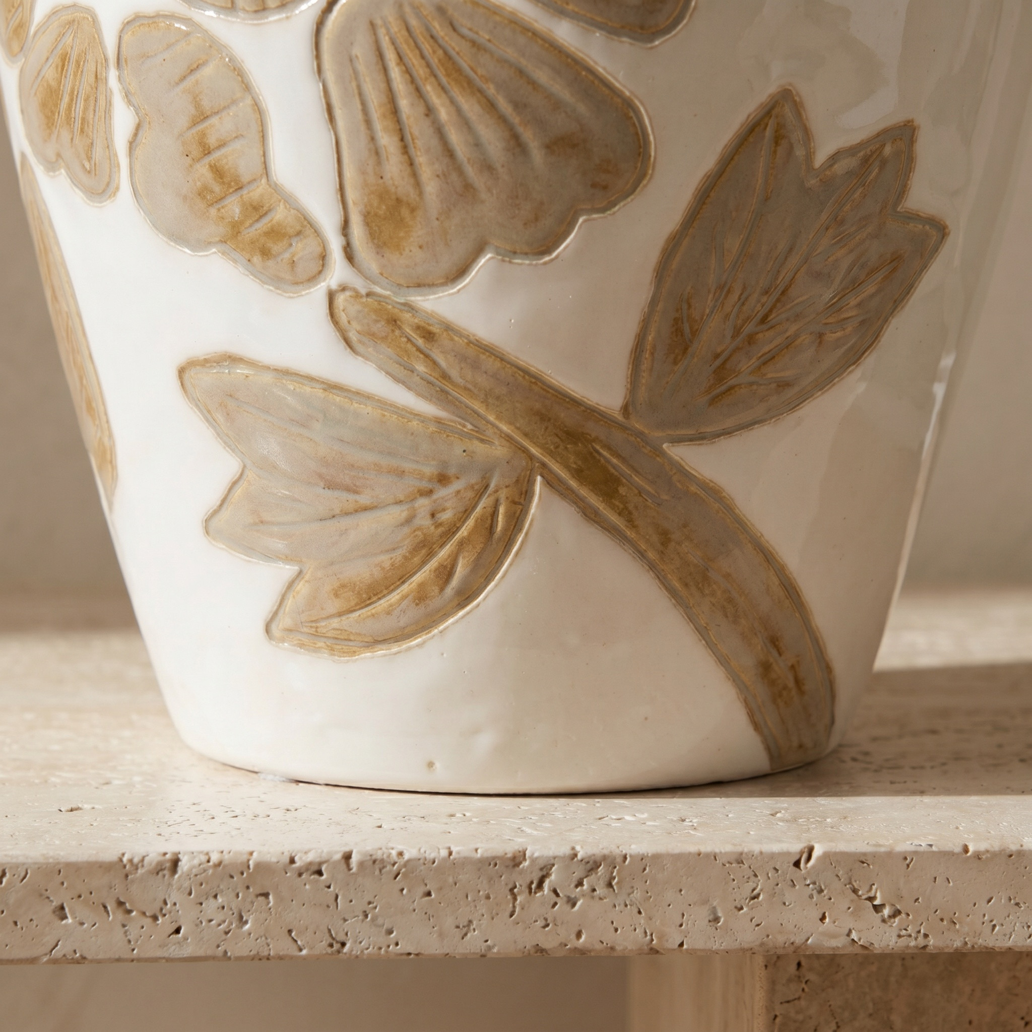 Floral Ceramic Vase - 18 cms-household-decor-vasesandbowls-image-3