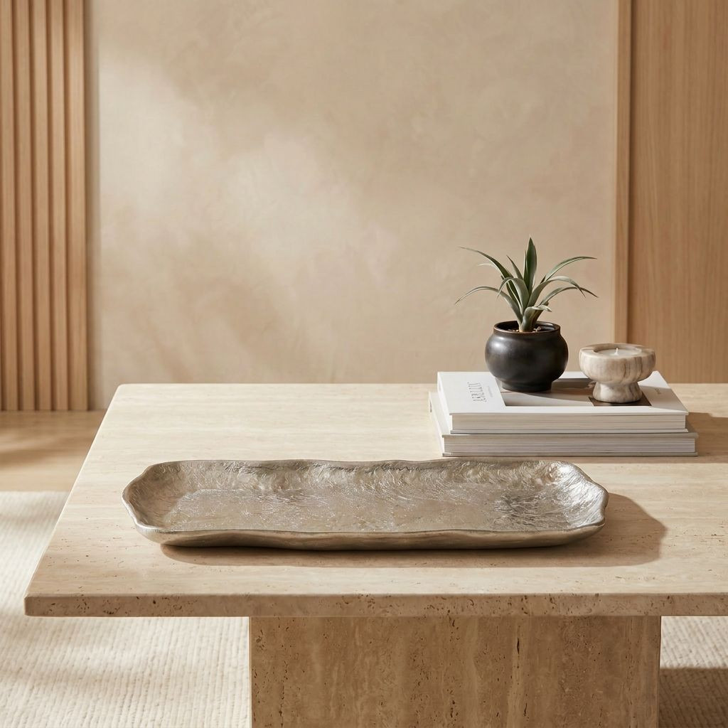 Decorative Metal Tray - 35x2 cms-household-decor-boxesandtrays-image-2