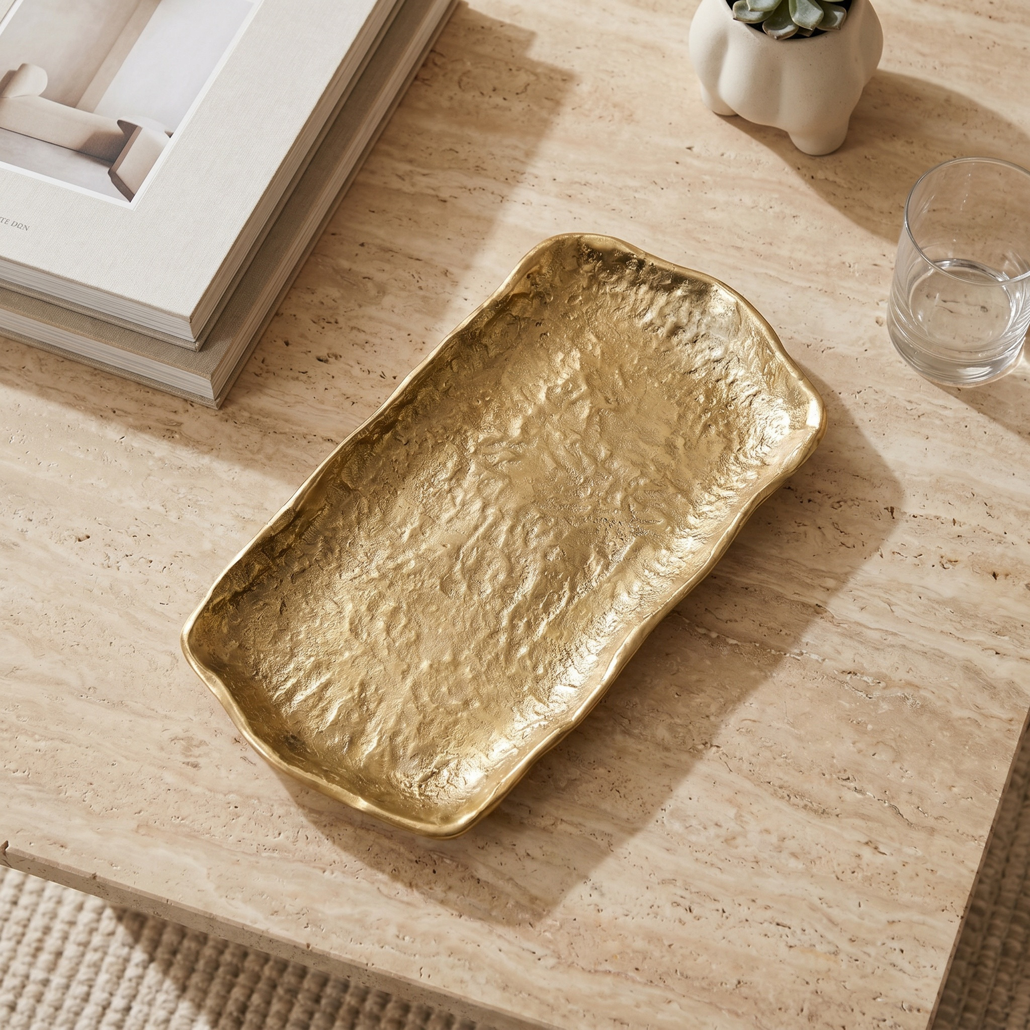 Decorative Metal Tray - 35x2 cms-household-decor-boxesandtrays-image-2