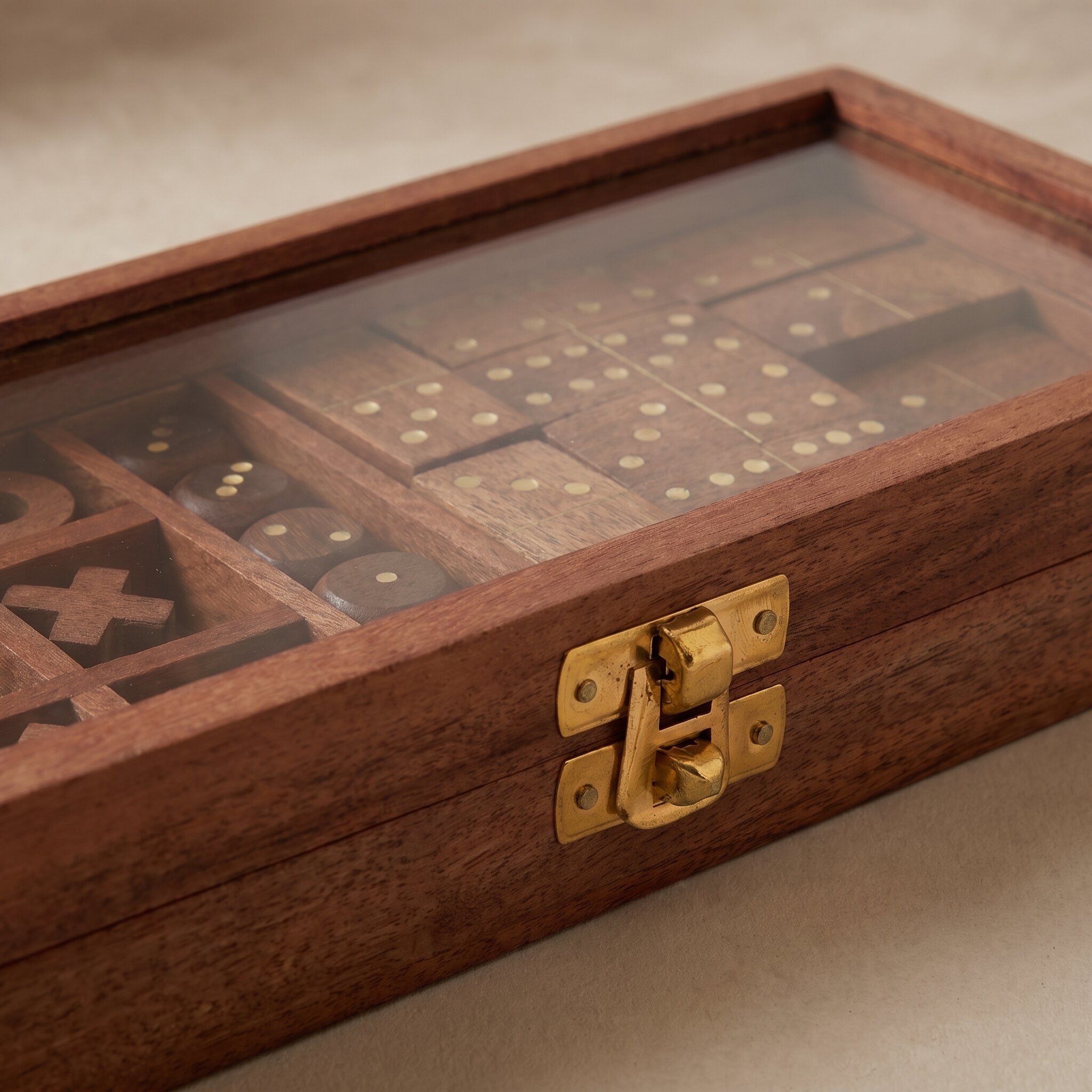 Wooden Domino and Dice Game Box-household-decor-decorativeobjectsandsculptures-image-3
